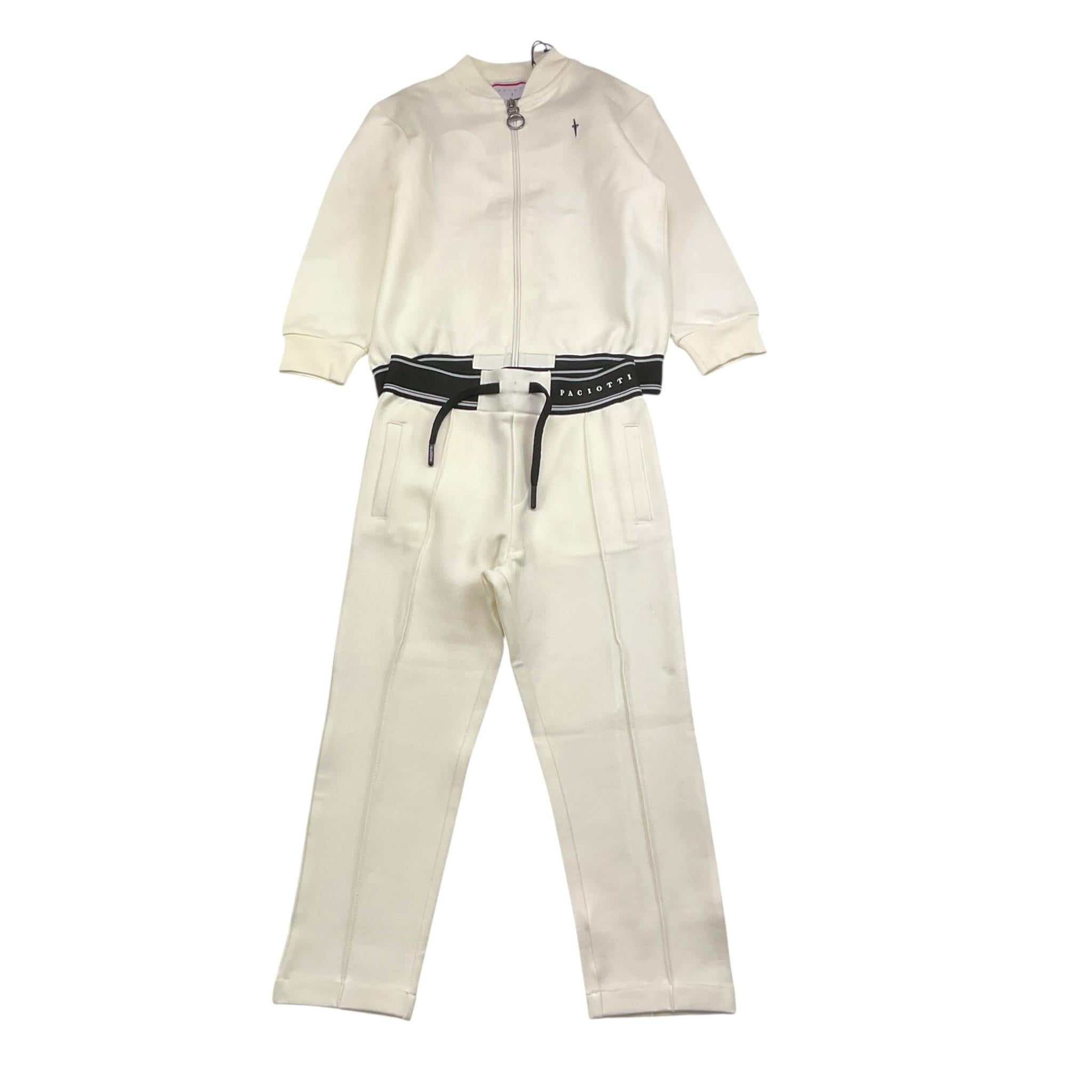 CESARE PACIOTTI completo 2pz felpa-pantalone tinta unita Bianco per Bambino MFP5351BB BIANCO CESARE PACIOTTI