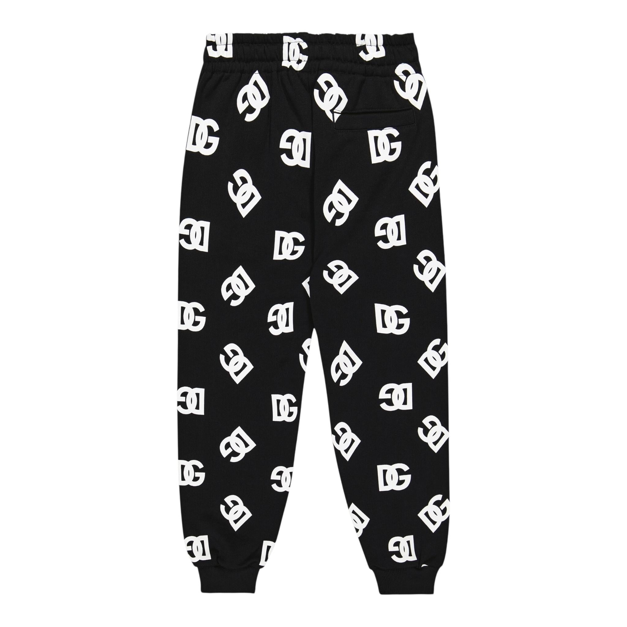 DOLCE & GABBANA pantalone modello tuta tinta unita logato Nero per Bambino L4JPGJ NERO DOLCE & GABBANA