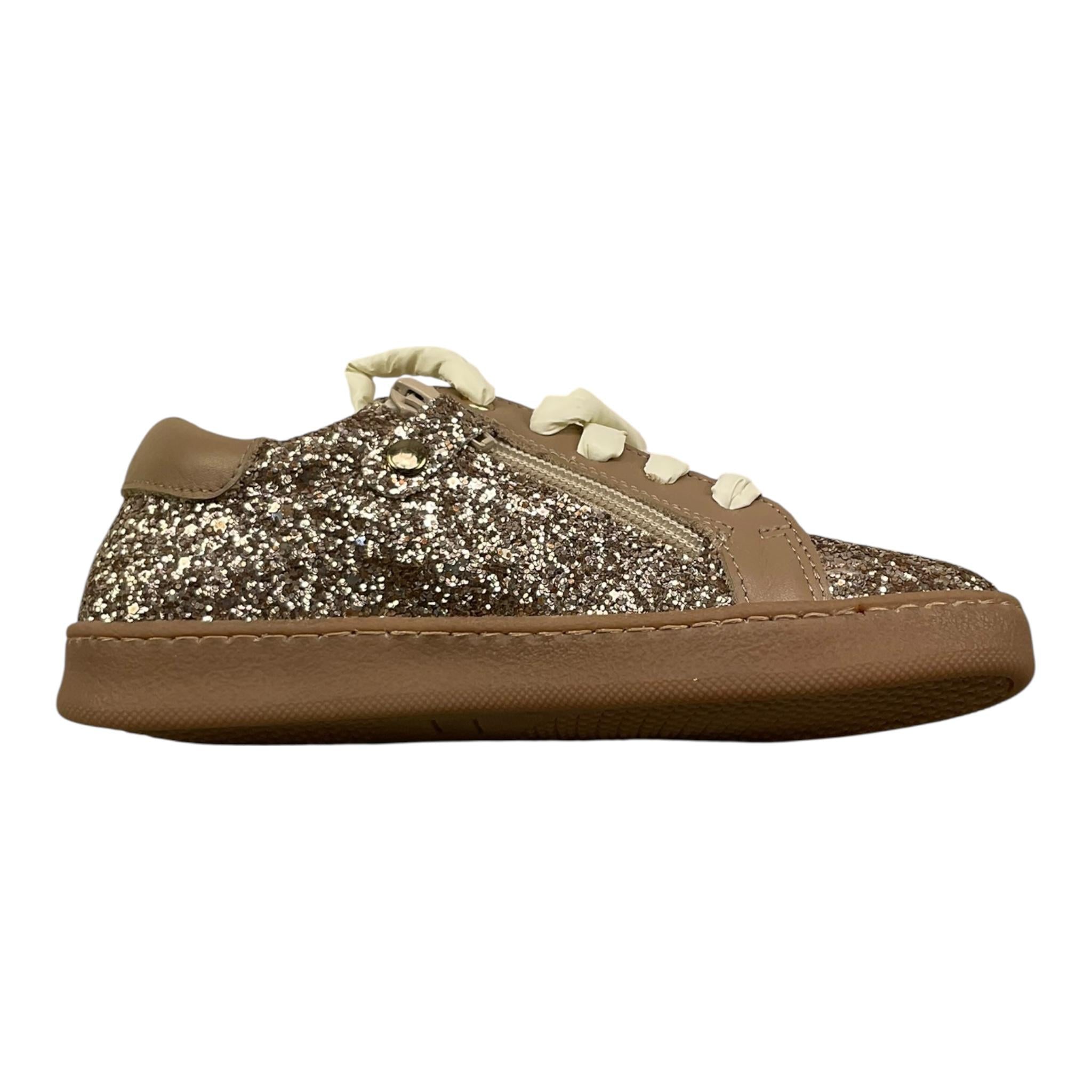 ELI sneakers tinta unita con glitter Beige per Bambina 35018AH BEIGE ELI