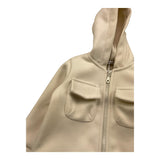 M+E' felpa con zip e cappuccio tinta unita Panna per Neonato UEM0445 PANNA M+E'