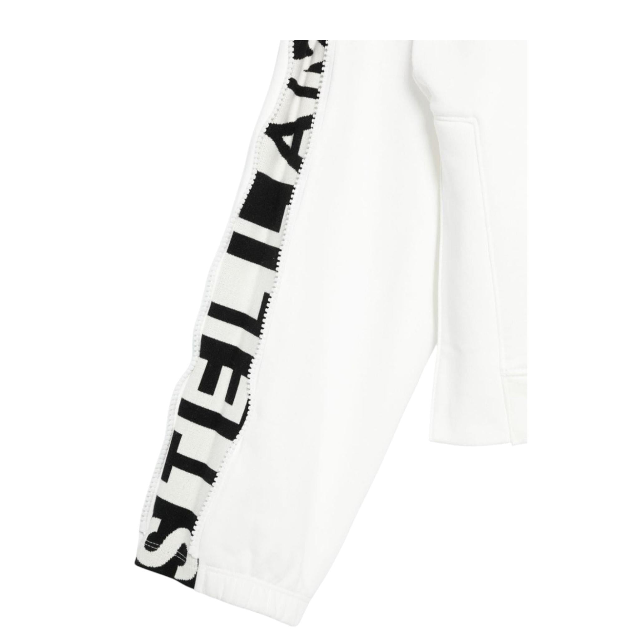 STELLA McCARTNEY felpa chiusa gircollo tinta unita con maniche in con zip e logo Bianco per Bambino TV4C10 BIANCO STELLA McCARTNEY