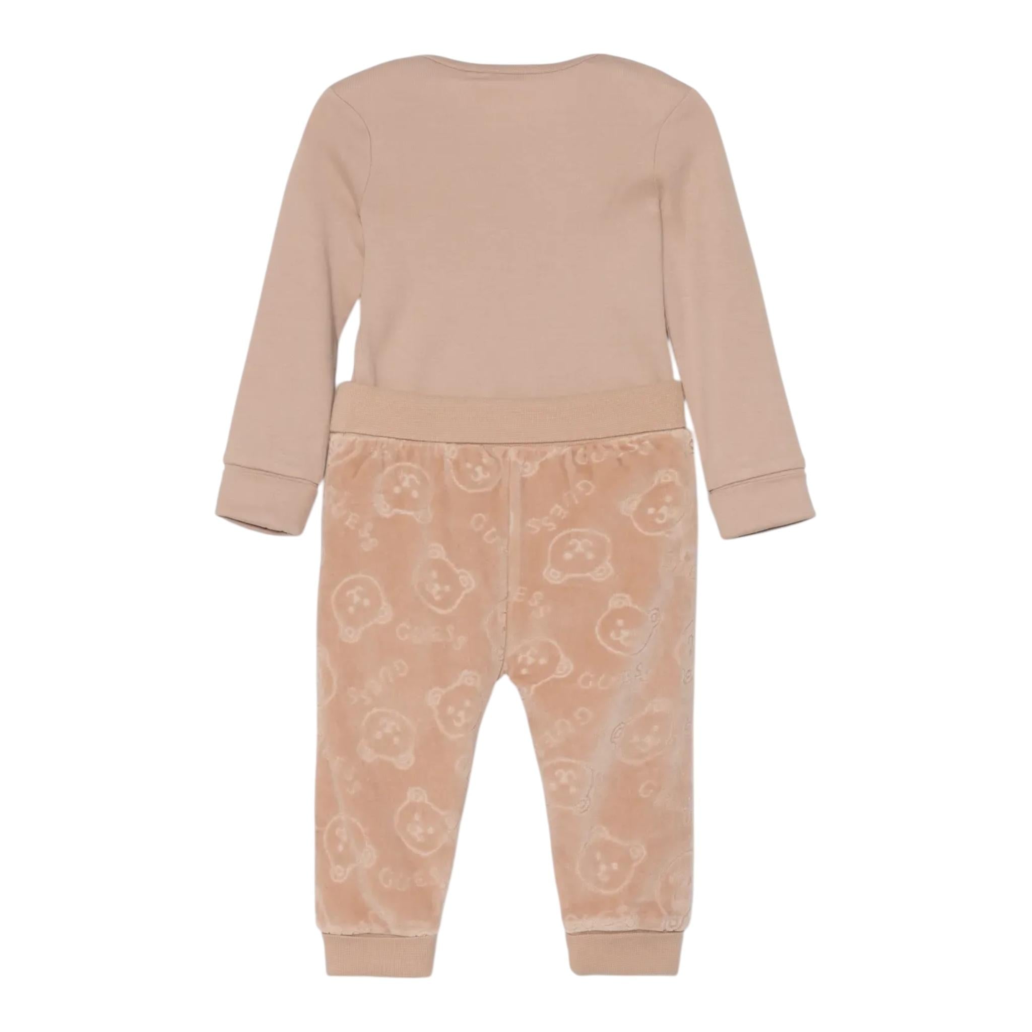 GUESS completo 2 pezzi body-pantalone-cappello Rosa per Neonata H4BW06KA6W4 ROSA GUESS