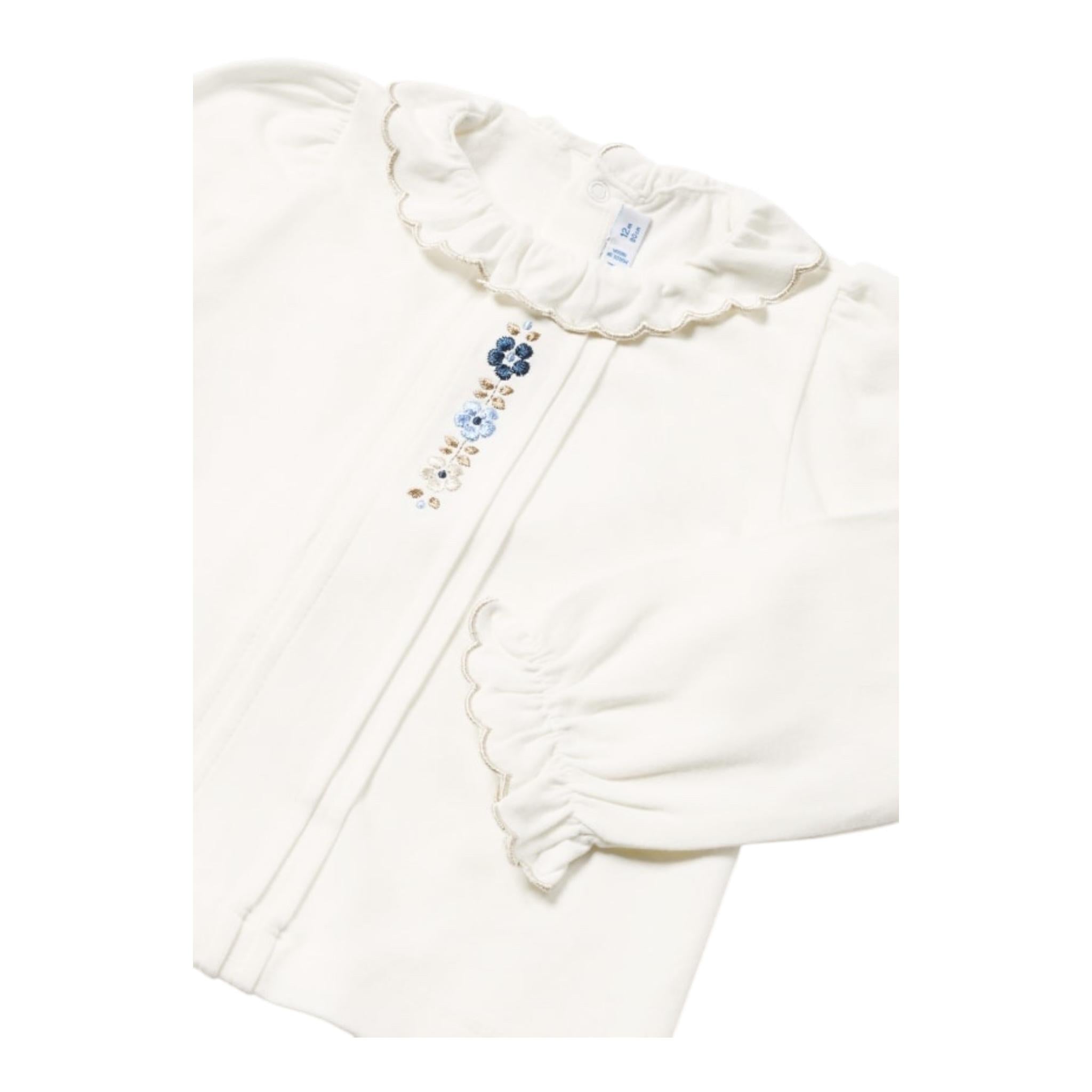 MAYORAL shirt tinta unita con colletto e ricami Bianco per Neonata 2194X BIANCO MAYORAL