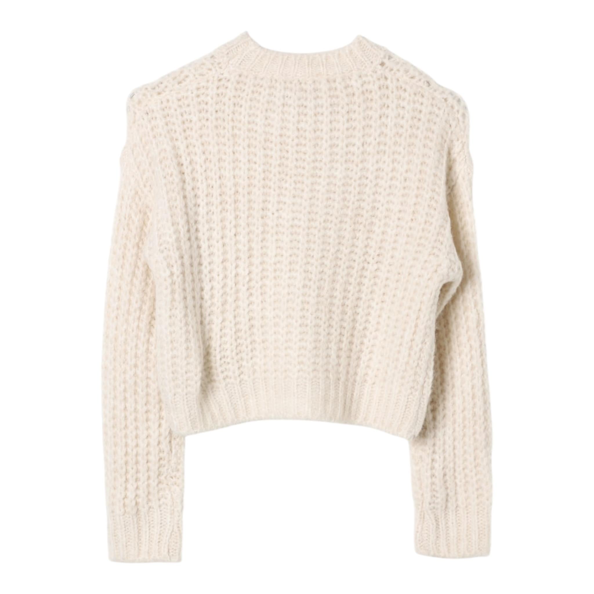 LIU JO maglia girocollo tinta unita con trafori Crema per Bambina GF4213 CREMA LIU JO