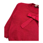 LITTLE BEAR maglia girocollo tinta unita con fiocco Rosso per Neonata 7163 ROSSO LITTLE BEAR