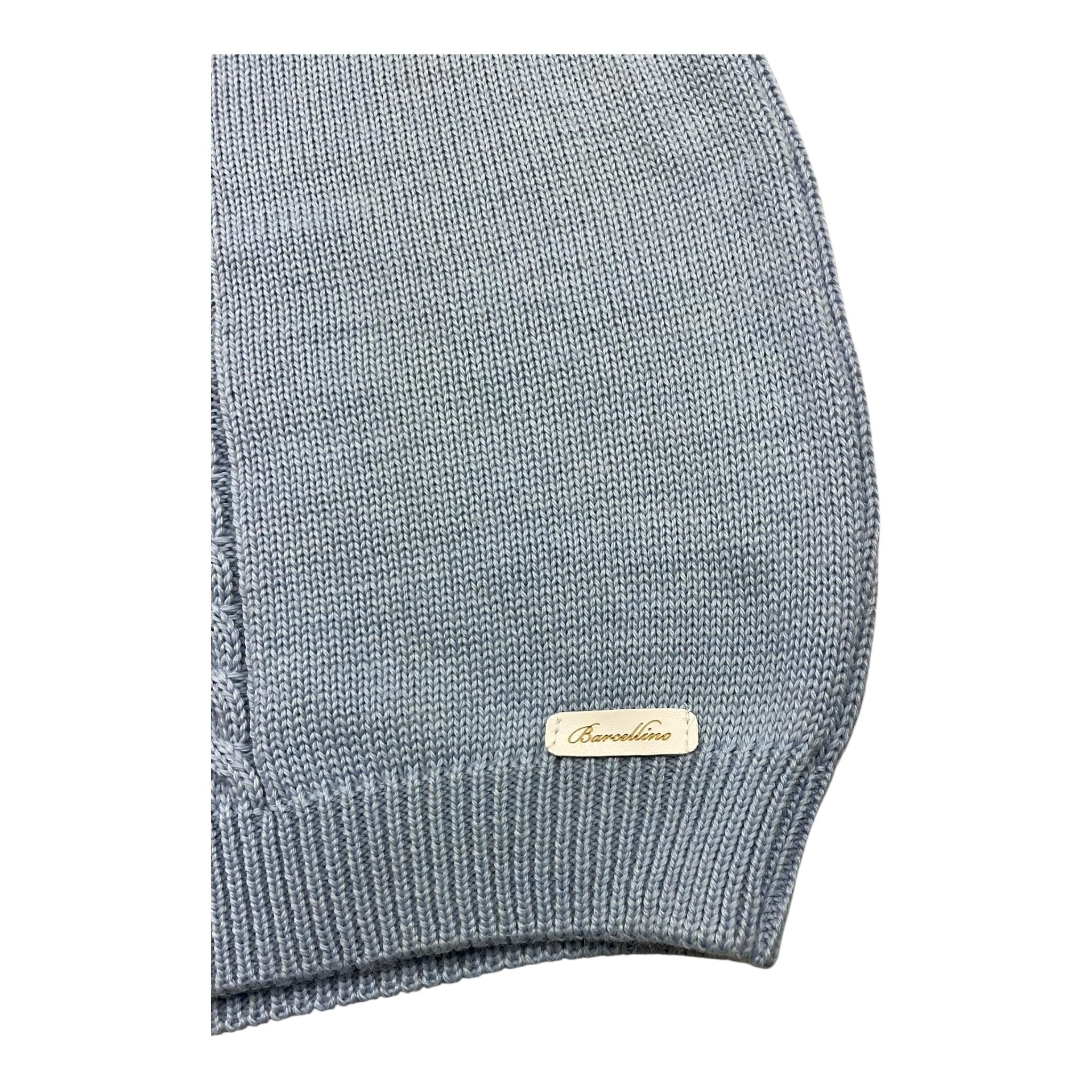 BARCELLINO gilet tinta unita con trecce Azzurro per Neonato 105608X AZZURRO BARCELLINO