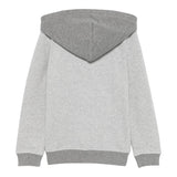 TOMMY HILFIGER felpa chiusa con cappuccio tinta unita con logo Grigio per Bambino KB0KB09190 GRIGIO TOMMY HILFIGER