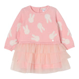 LIU JO abit manica lunga con tulle Rosa per Neonata HF4065 ROSA LIU JO