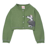 BOBOLI coprispalle tinta unita con stampa Verde per Neonata 709129N VERDE BOBOLI