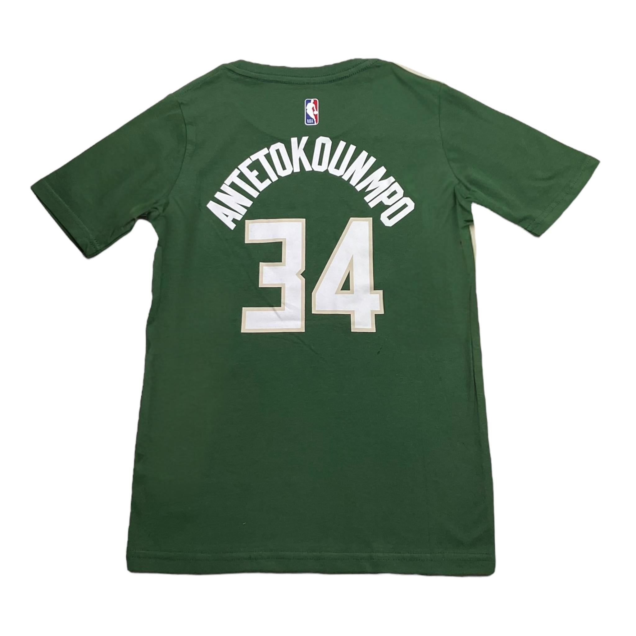 NBA t-shirt girocollo tinta unita con stampa Verde per Bambino EK2B7NN00B01 VERDE NBA