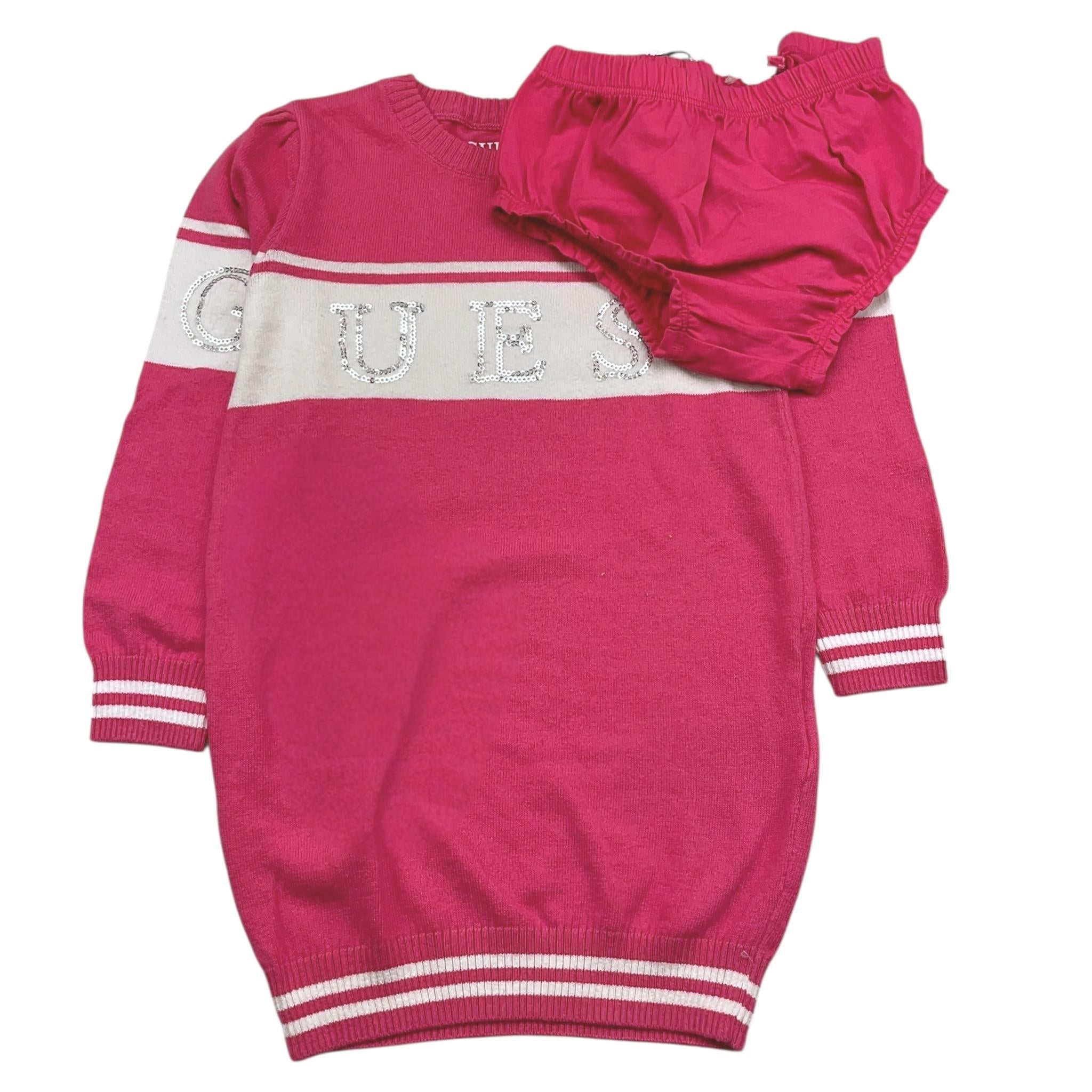 GUESS abito manica lunga tinta unita con culotte Fuxia per Neonata A4YK00Z3GW0X FUXIA GUESS