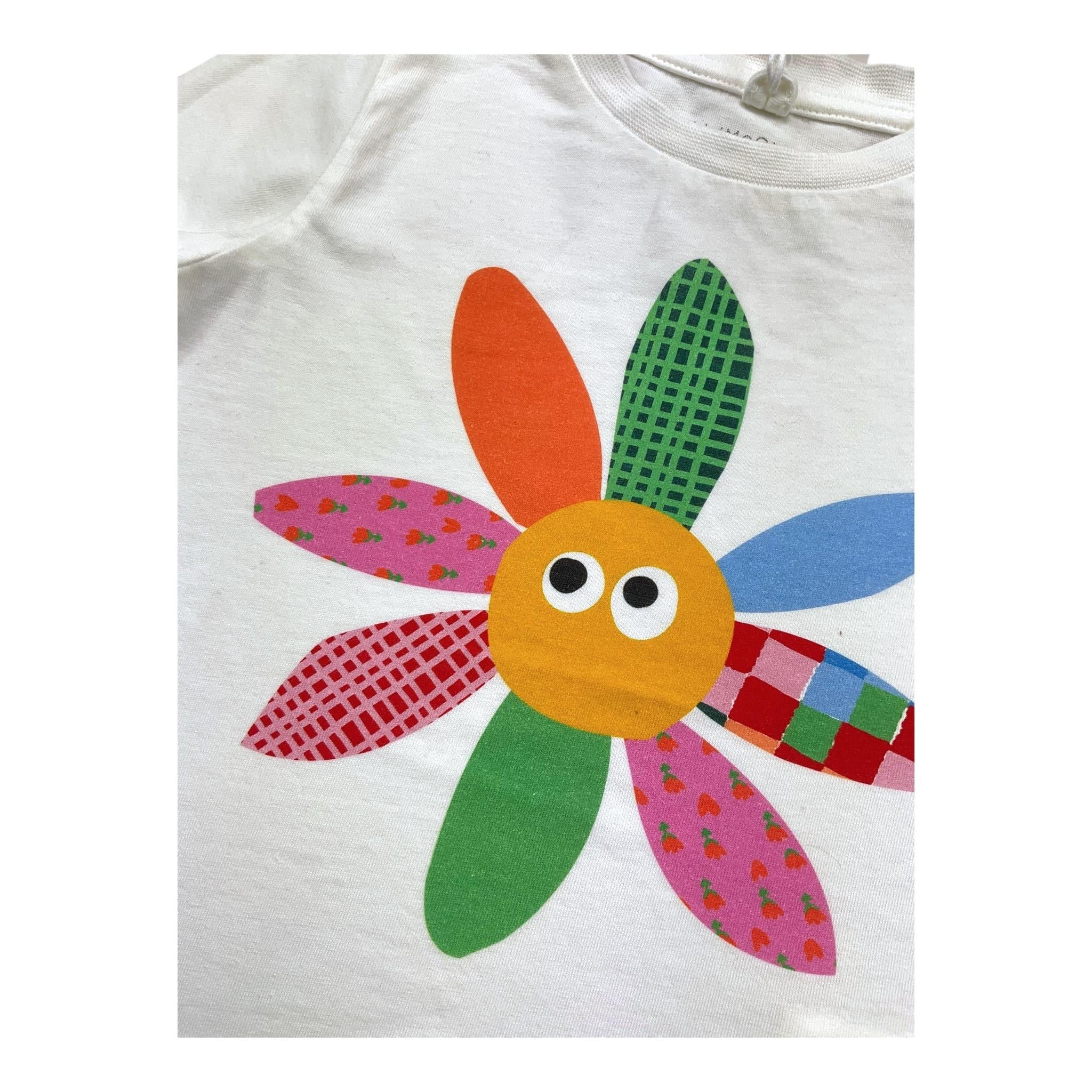 STELLA McCARTNEY shirt girocollo tinta unita con stampa in contrasto Bianco per Bambina TT8010J BIANCO STELLA McCARTNEY