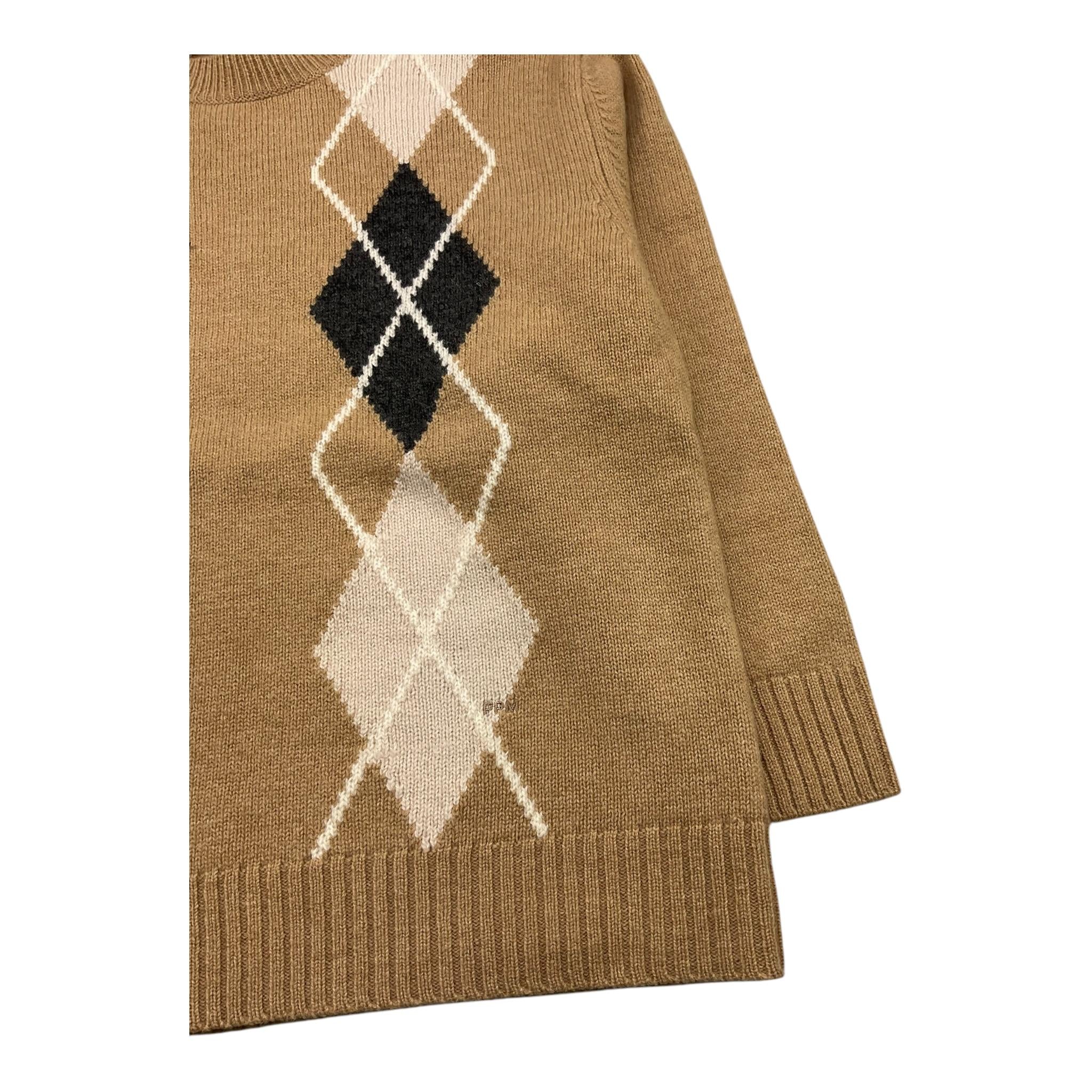 PAOLO PECORA maglia girocollo tinta unita con rombi Beige per Bambino PP4096 BEIGE PAOLO PECORA