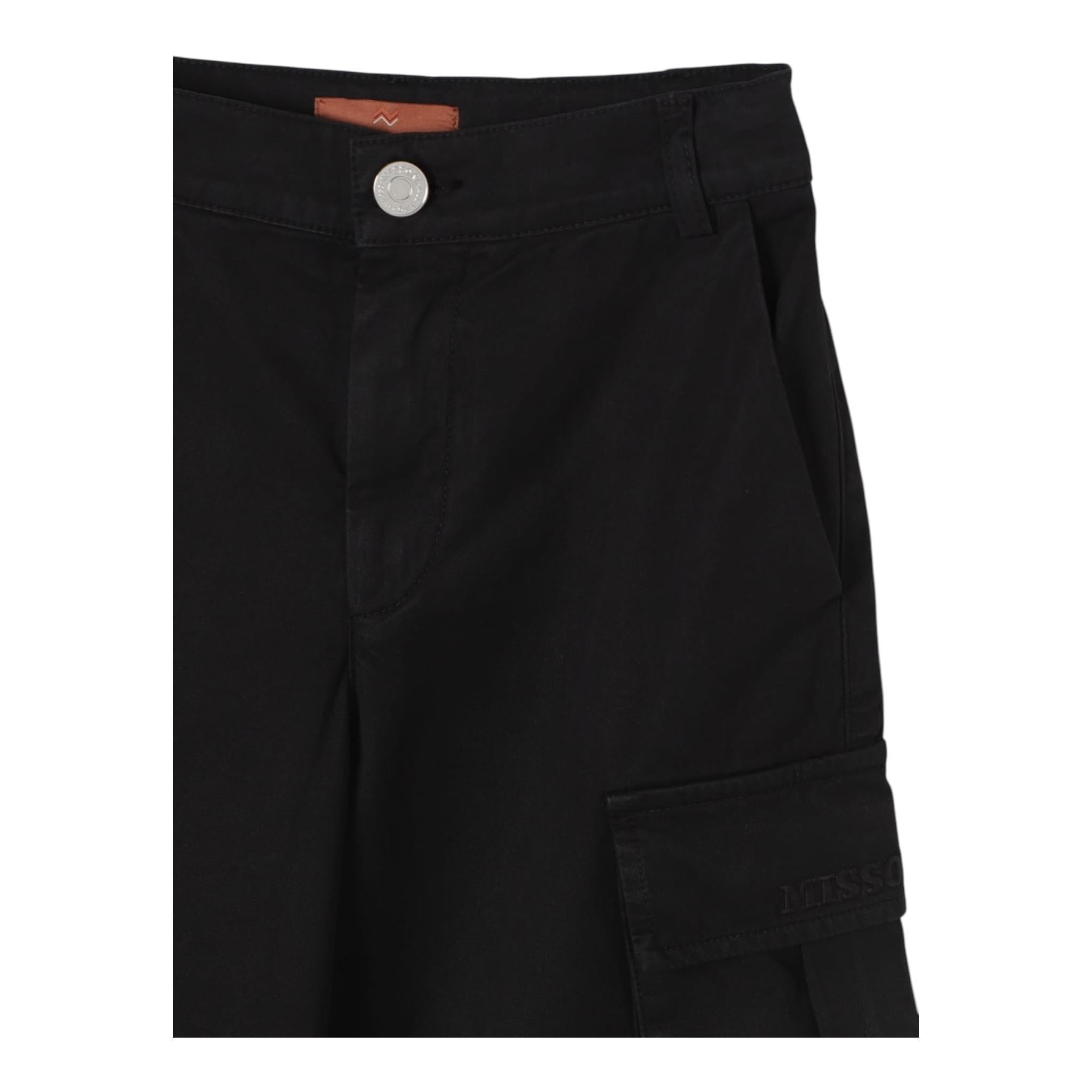 MISSONI pantalone tinta unita con tasconi Nero per Bambina MV6Q40 NERO MISSONI
