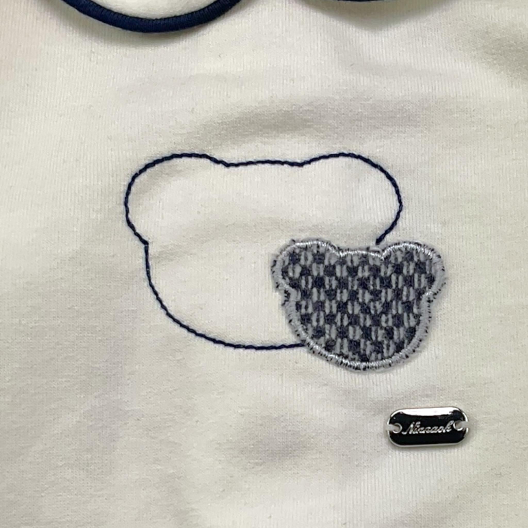 NINNAOH completo 2pz maglia-ghettina Bianco/blu per Neonato I21203C BIANCO/BLU NINNAOH