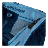 BOBOLI pantalone tinta unita con girovita regolabile Blu per Bambino 737096 BLU BOBOLI