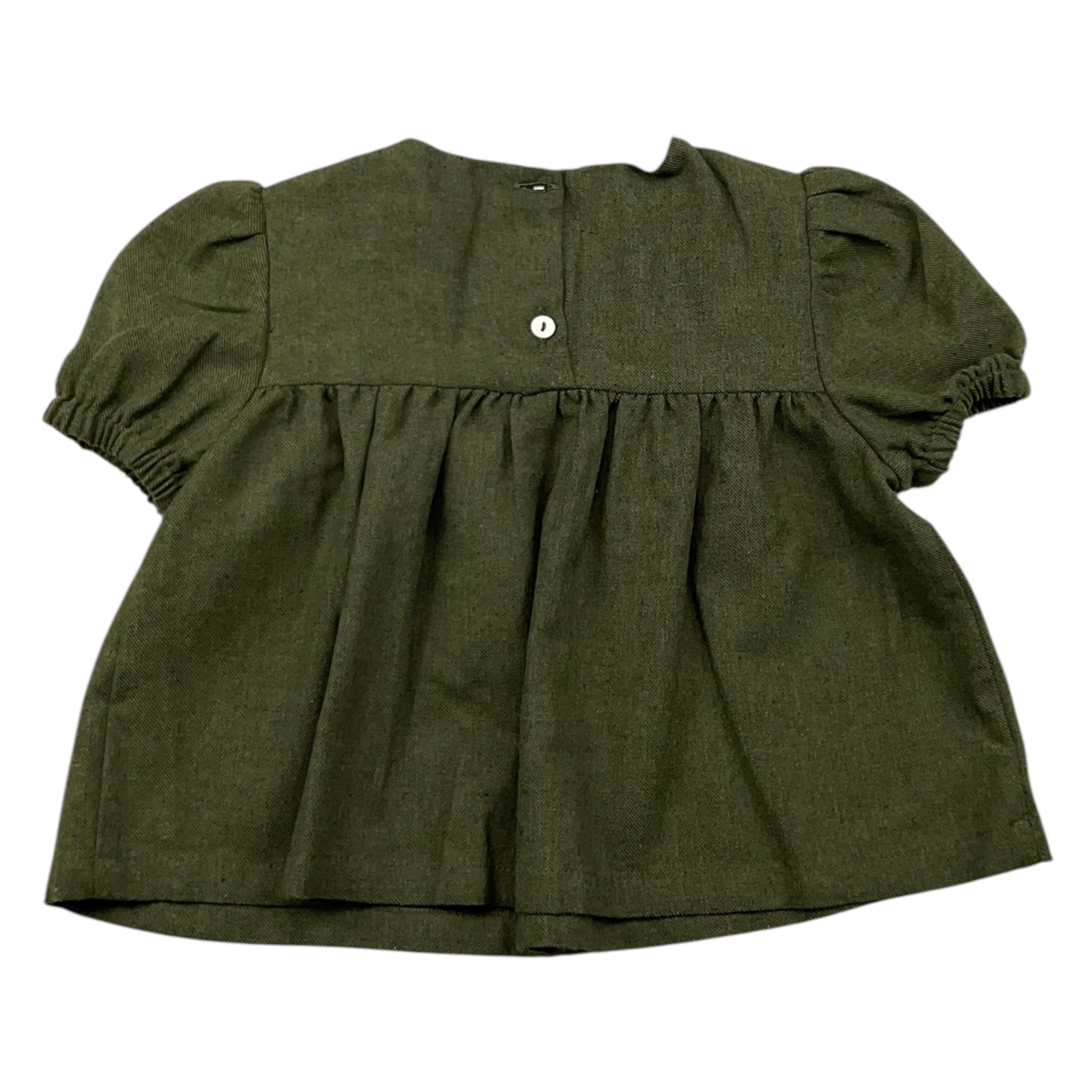 ILFAROBIMBI completo 2 pezzi camicia-pantalone palazzo Verde per Neonata IFB50104 VERDE ILFAROBIMBI