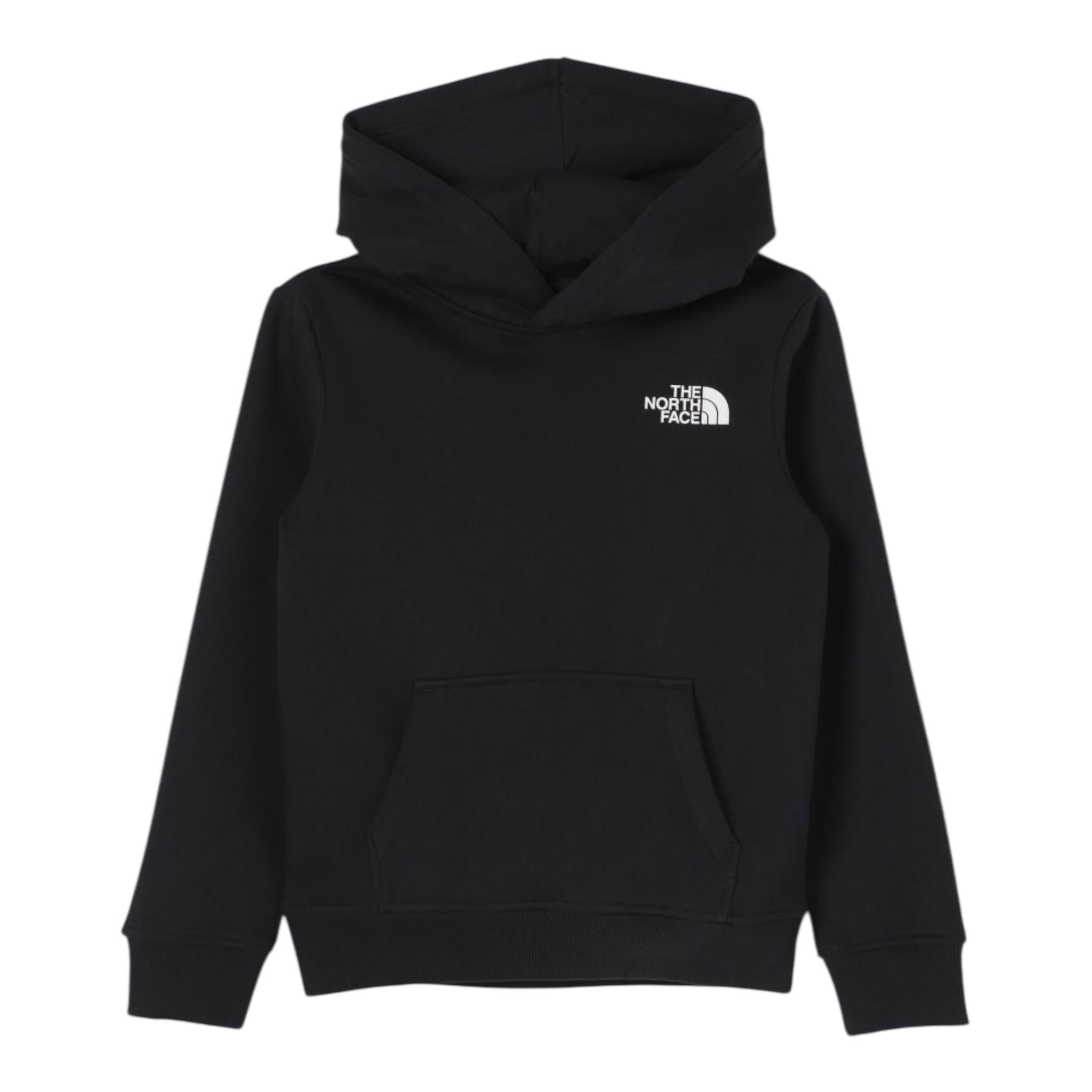THE NORTH FACE felpa chiusa con cappuccio tinta unita cn logo Nero per Bambino NF0A89H9JK3 NERO THE NORTH FACE