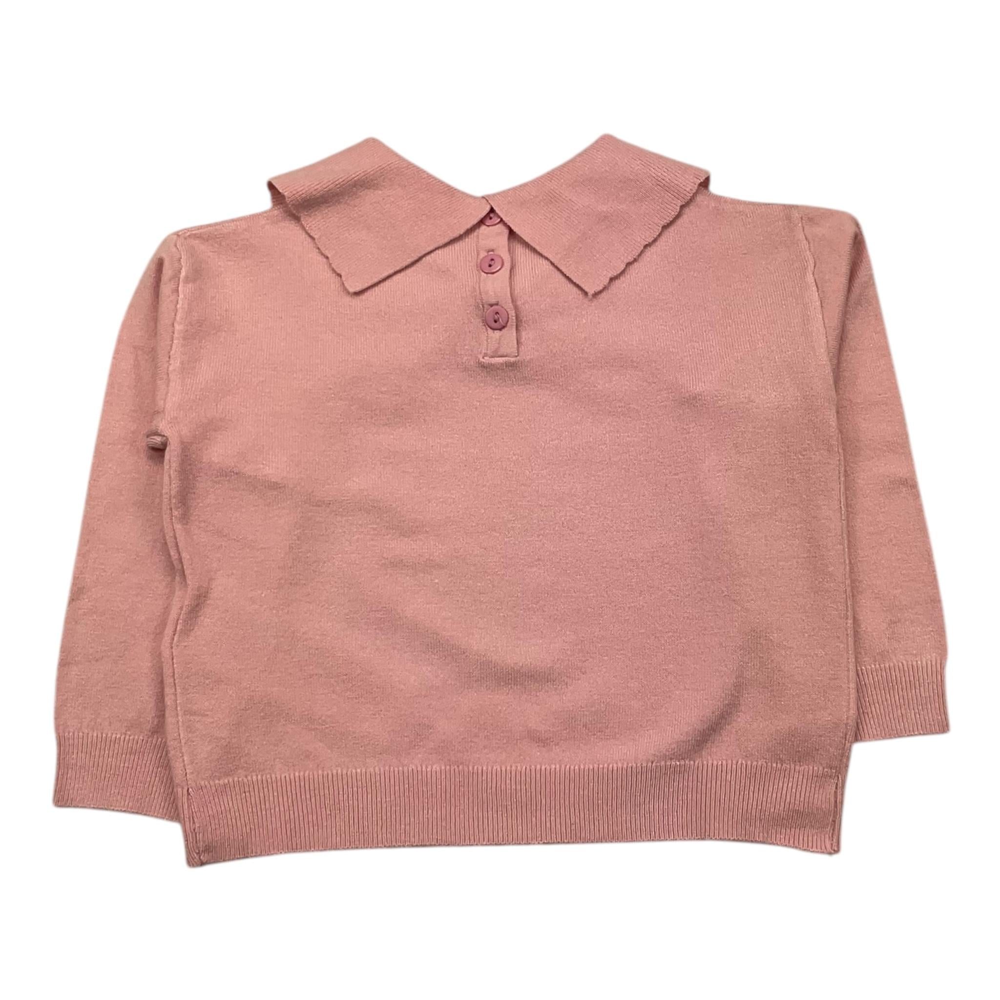 U+è BY MISS GRANT maglia tinta unita con colletto Rosa per Bambina UE1047 ROSA U+è BY MISS GRANT