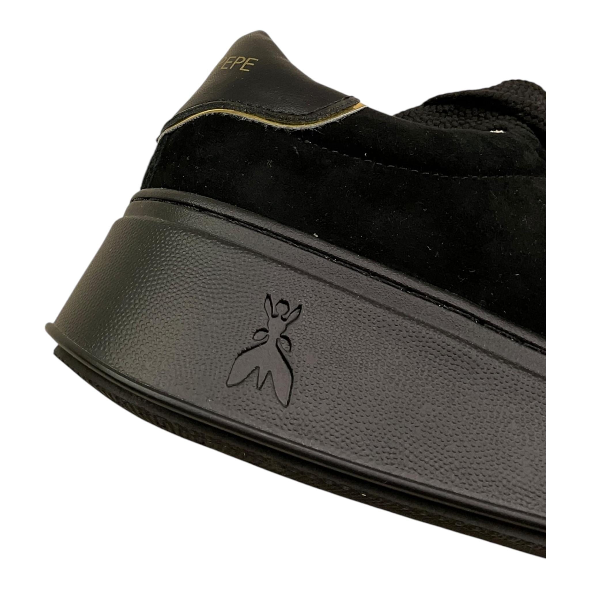PATRIZIA PEPE sneakers tinta unita lacci e applicazione Nero per Bambina PPJ885 NERO PATRIZIA PEPE
