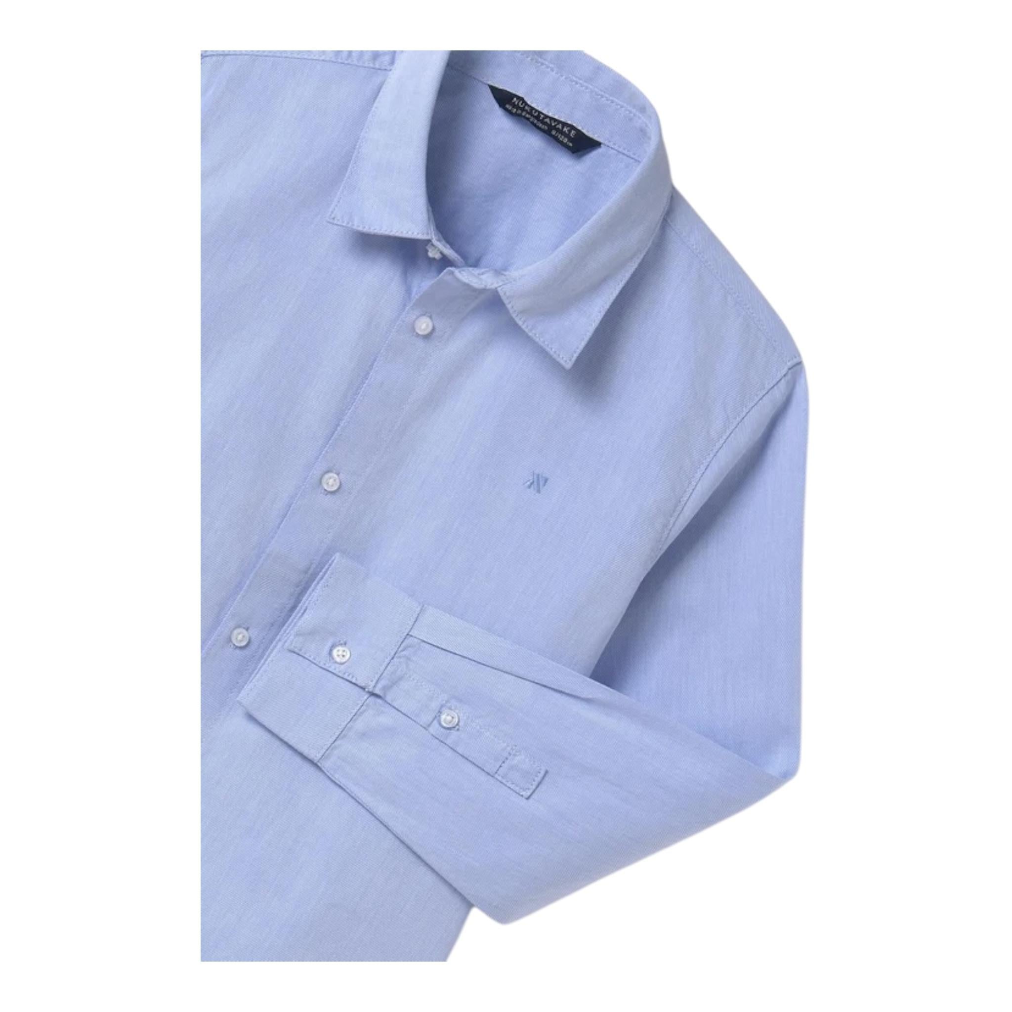 NUKUTAVAKE camicia tinta unita manica lunga Azzurro per Bambino 874 AZZURRO NUKUTAVAKE