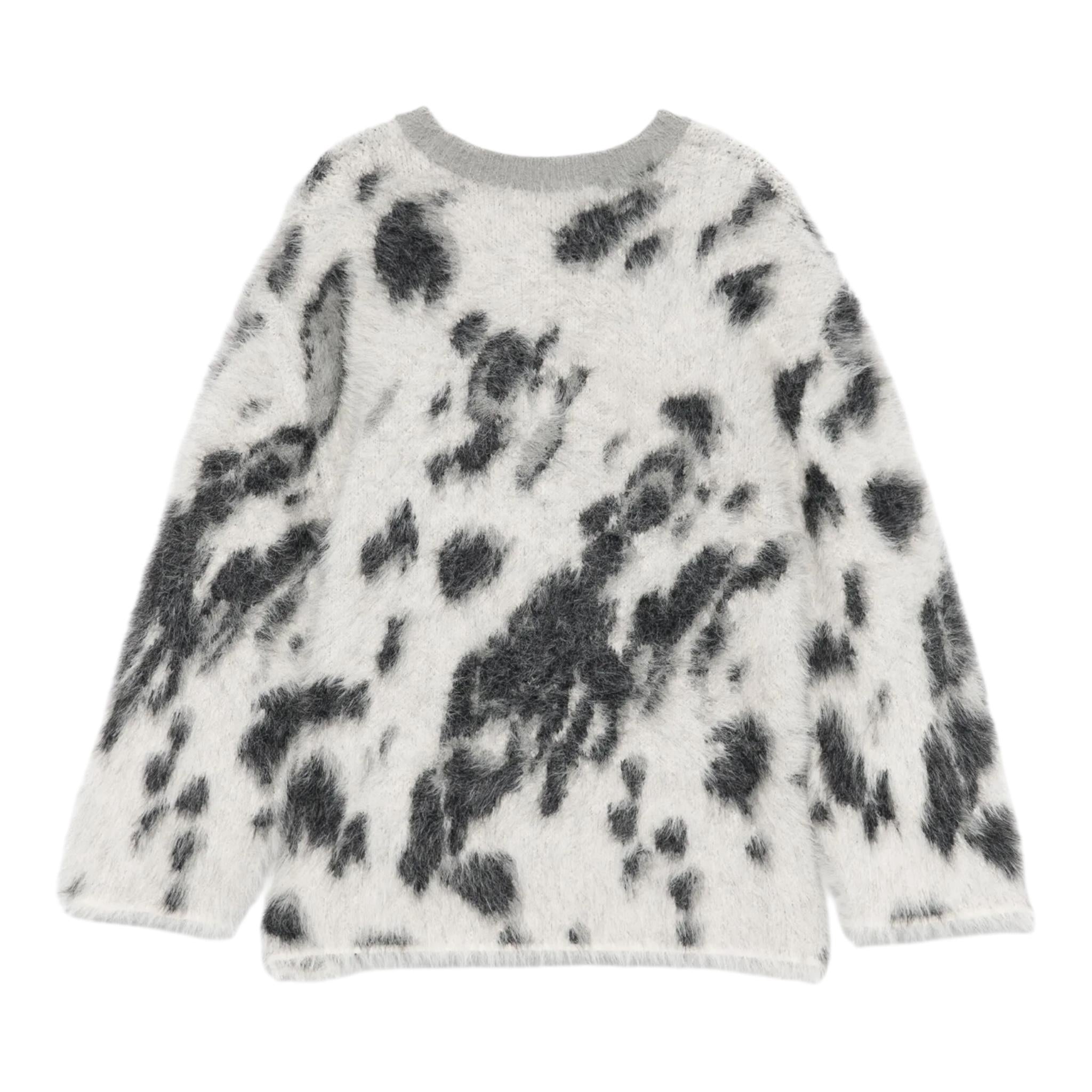 STELLA McCARTNEY maglia gircollo tinta unita con fnatasia maculata Grigio per Bambina TV9A90 GRIGIO STELLA McCARTNEY