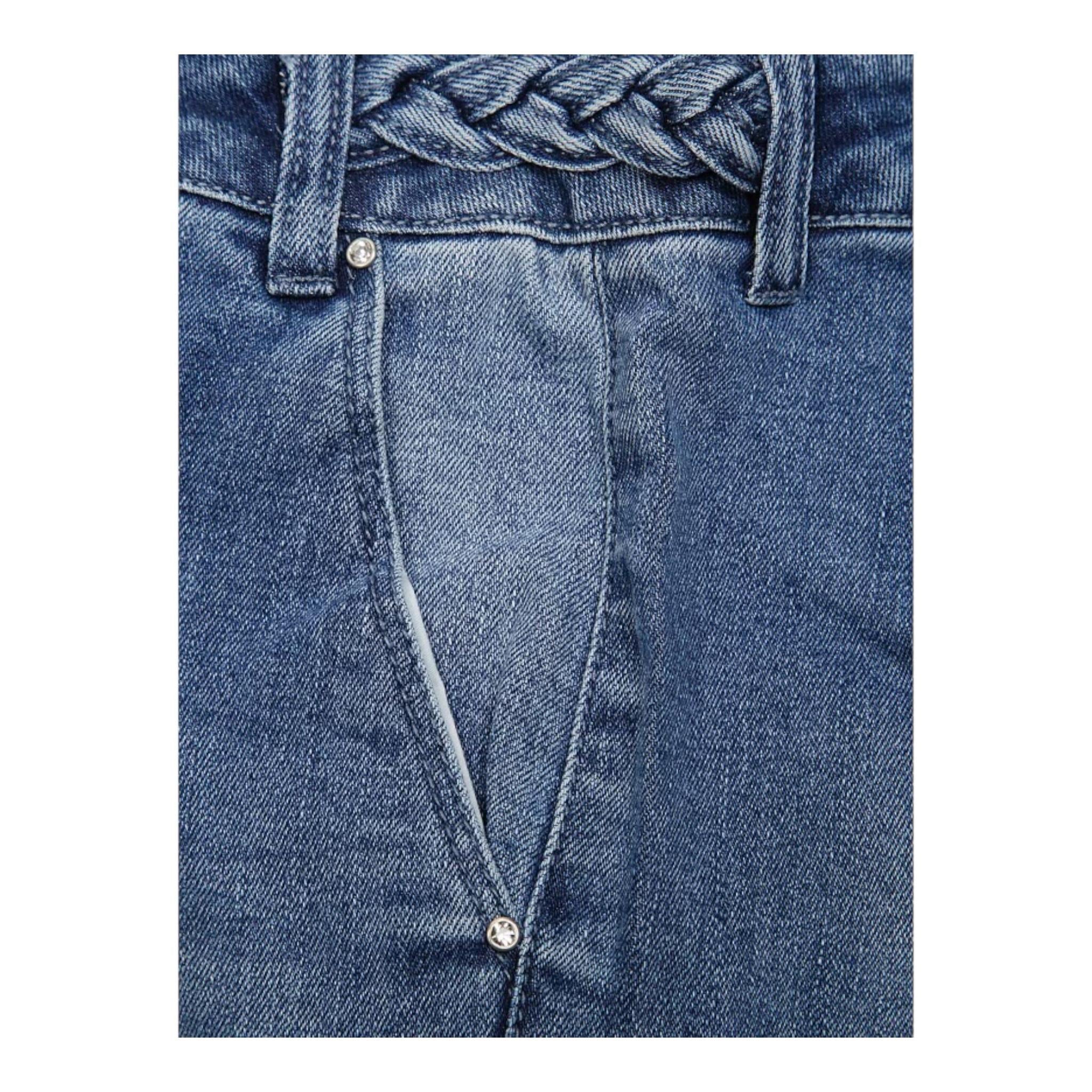 LIU JO jeans tinta unita modello palazzo Blu per Bambina GF4122 BLU LIU JO