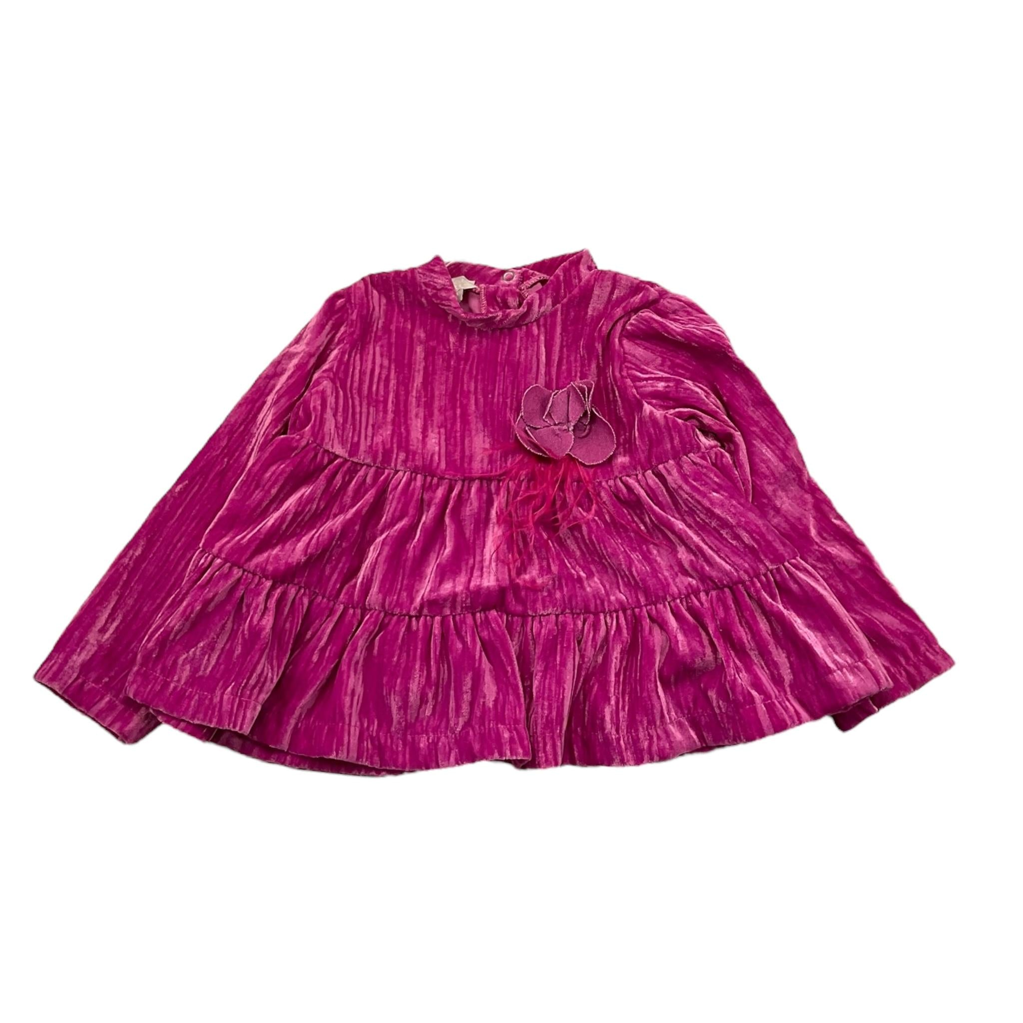 LALALU' completo 2 pezzi camicia-pantalone Fuxia per Bambina BLL90LB FUXIA LALALU'