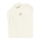 TWINSET maglia mezzo collo tinta unita a costine Bianco per Bambina 242GJ3190X BIANCO TWINSET