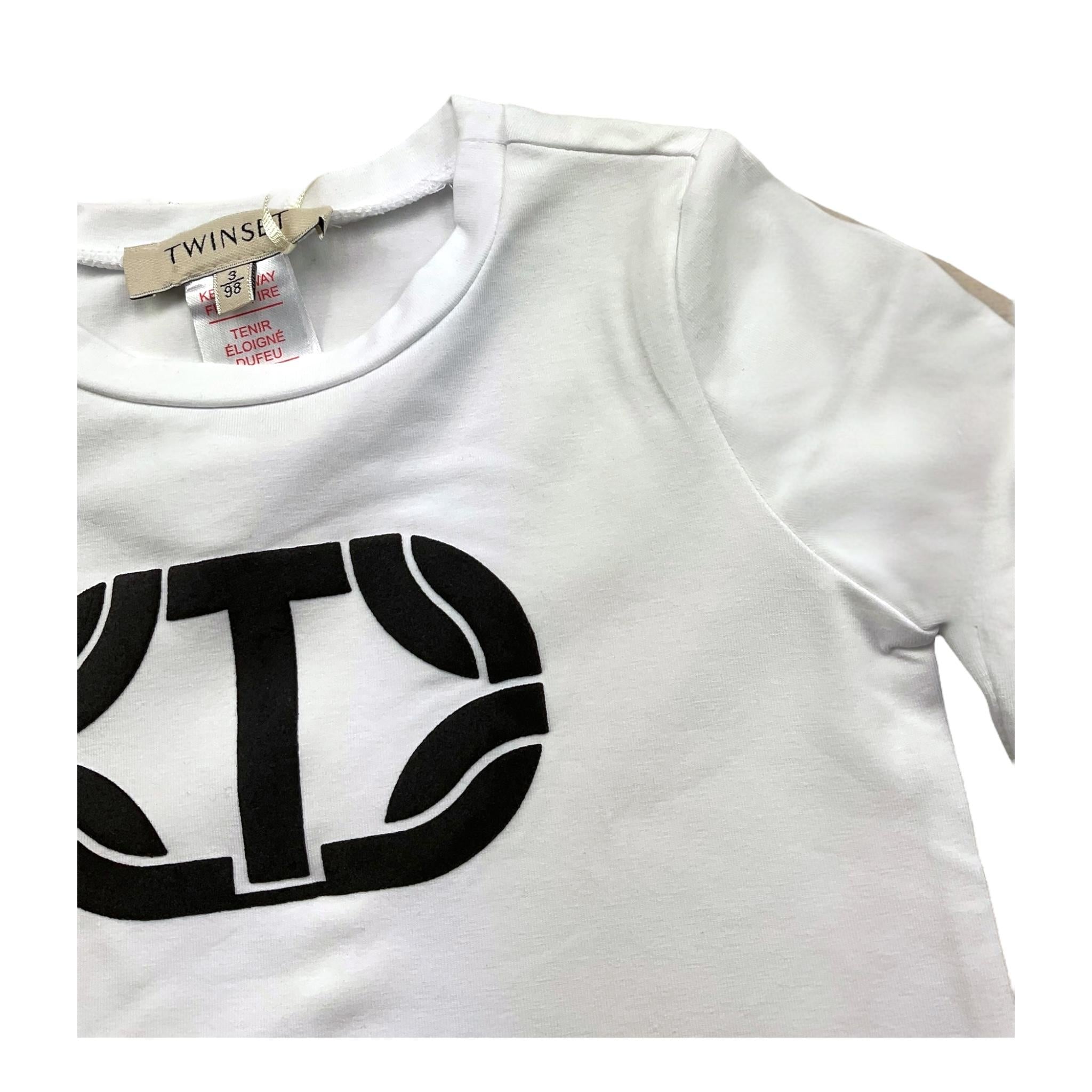 TWINSET shirt girocollo tinta unita con stampa Bianco per Neonata 242GJ2032NXXXX BIANCO TWINSET