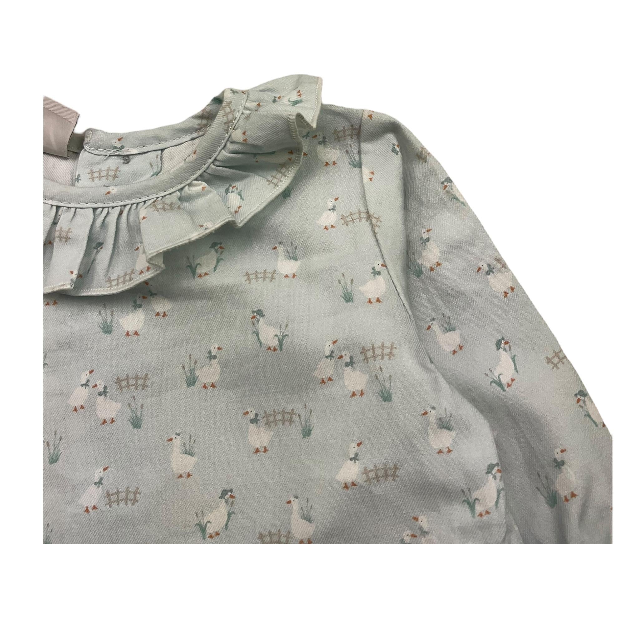 PAZ RODRIGUEZ camicia manica lunga tinta unita cn stampa Azzurro per Neonata 006151023 AZZURRO PAZ RODRIGUEZ
