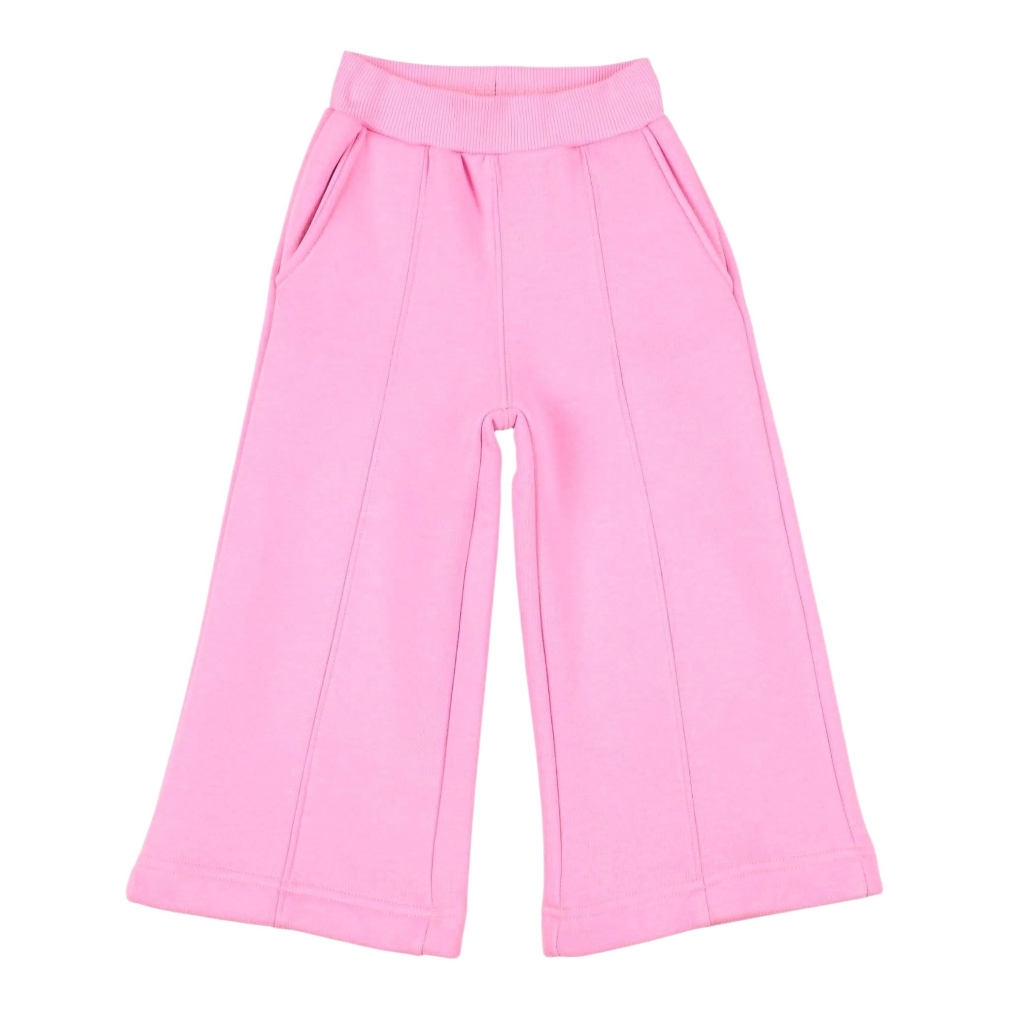MONNALISA pantalone tinta unita modello palazzo Rosa per Bambina 19D416 ROSA MONNALISA