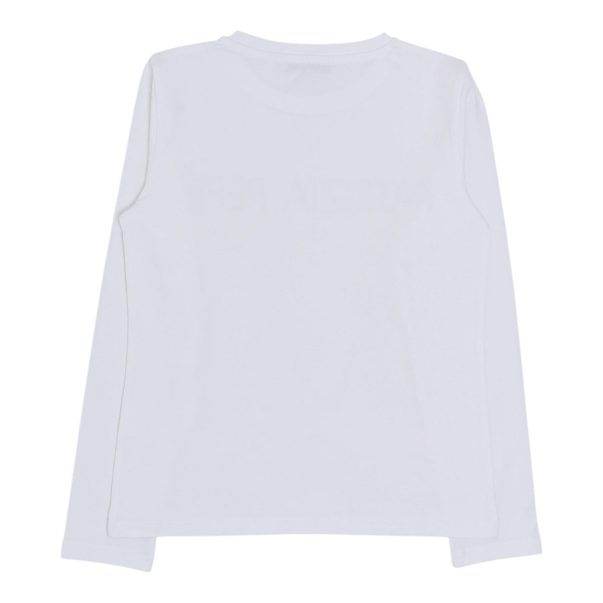 PATRIZIA PEPE shirt girocollo tinta unita con brillantini Bianco per Bambina 7M0753 BIANCO PATRIZIA PEPE