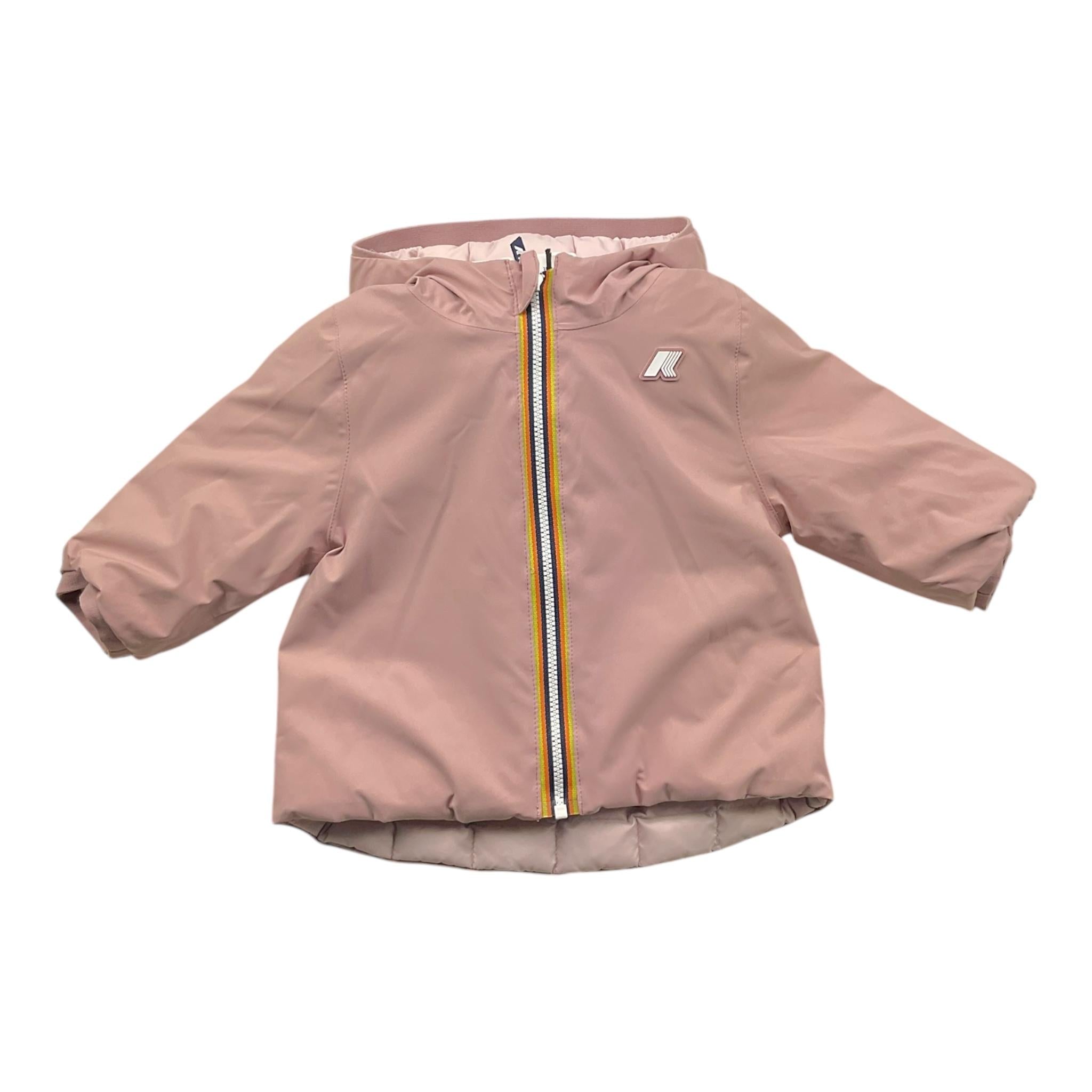 K-WAY giubbino reversibile con zip e cappucciobicolore Rosa per Neonata K7132PWX ROSA K-WAY