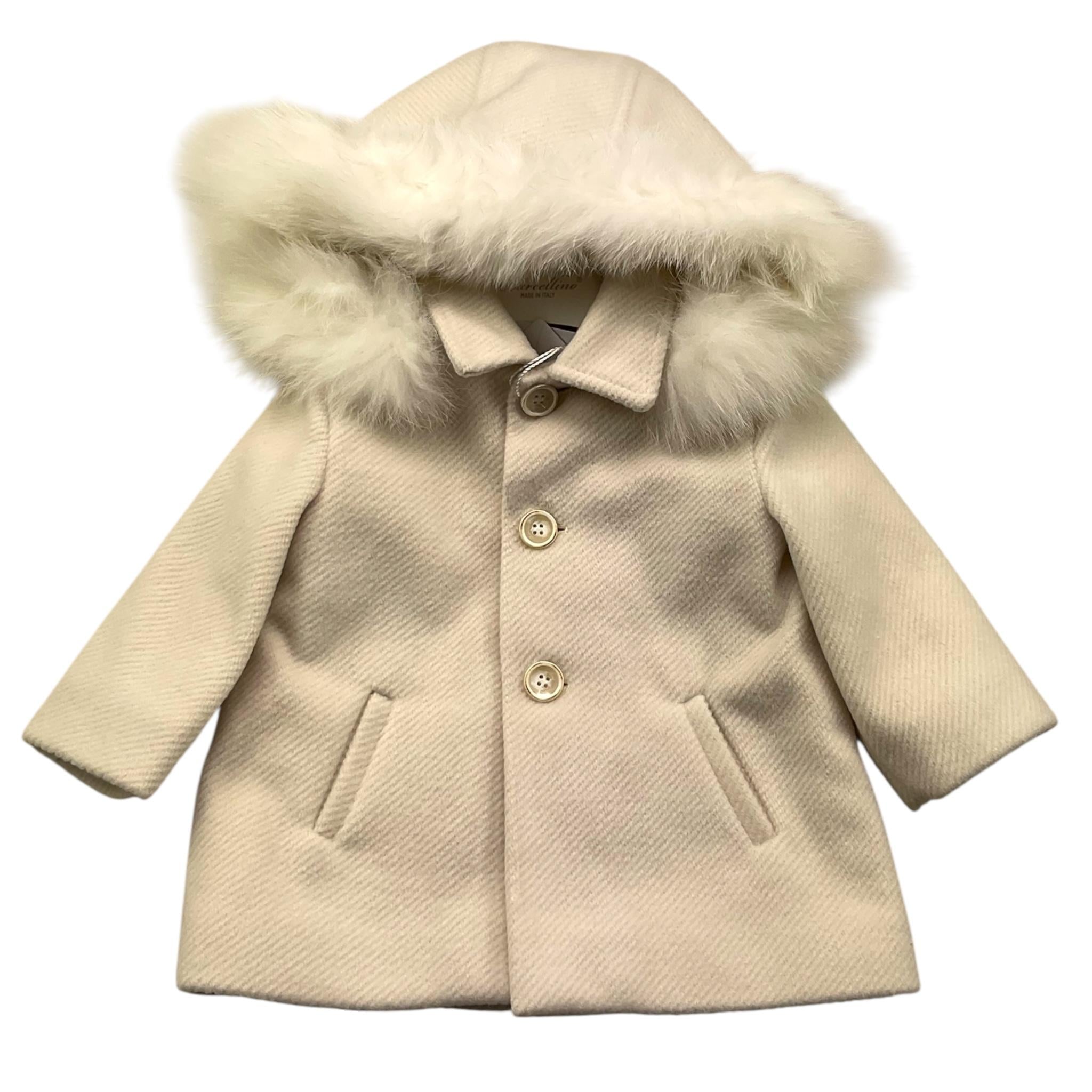 BARCELLINO cappotto tinta unita cn cappuccio Beige per Neonato 116113 BEIGE BARCELLINO