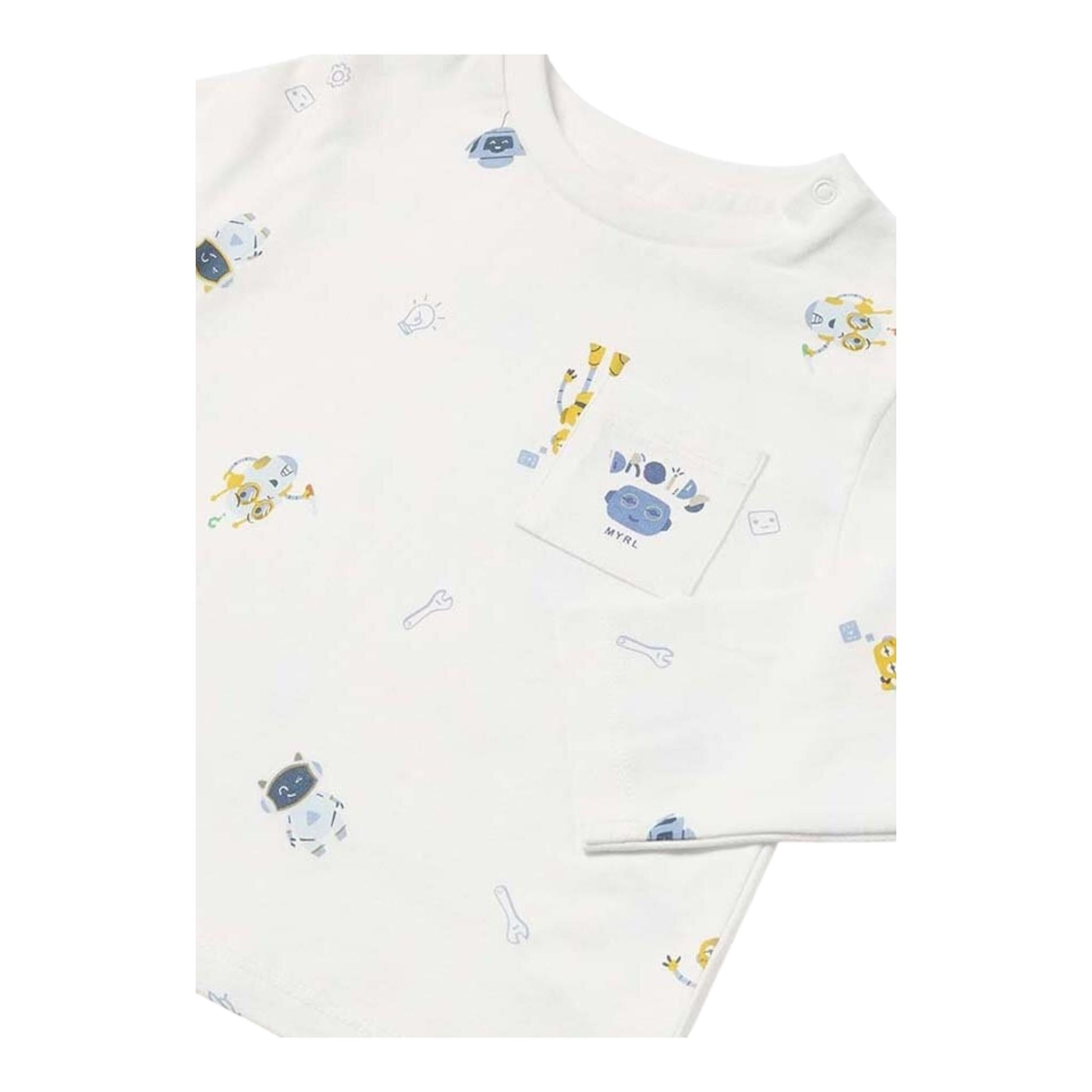 MAYORAL shirt girocollo tinta unita con taschino Panna per Neonato 2041 PANNA MAYORAL