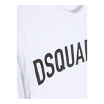 DSQUARED2 shirt girocollo tinta unita cn logo Bianco per Bambino DQ1478 BIANCO DSQUARED2