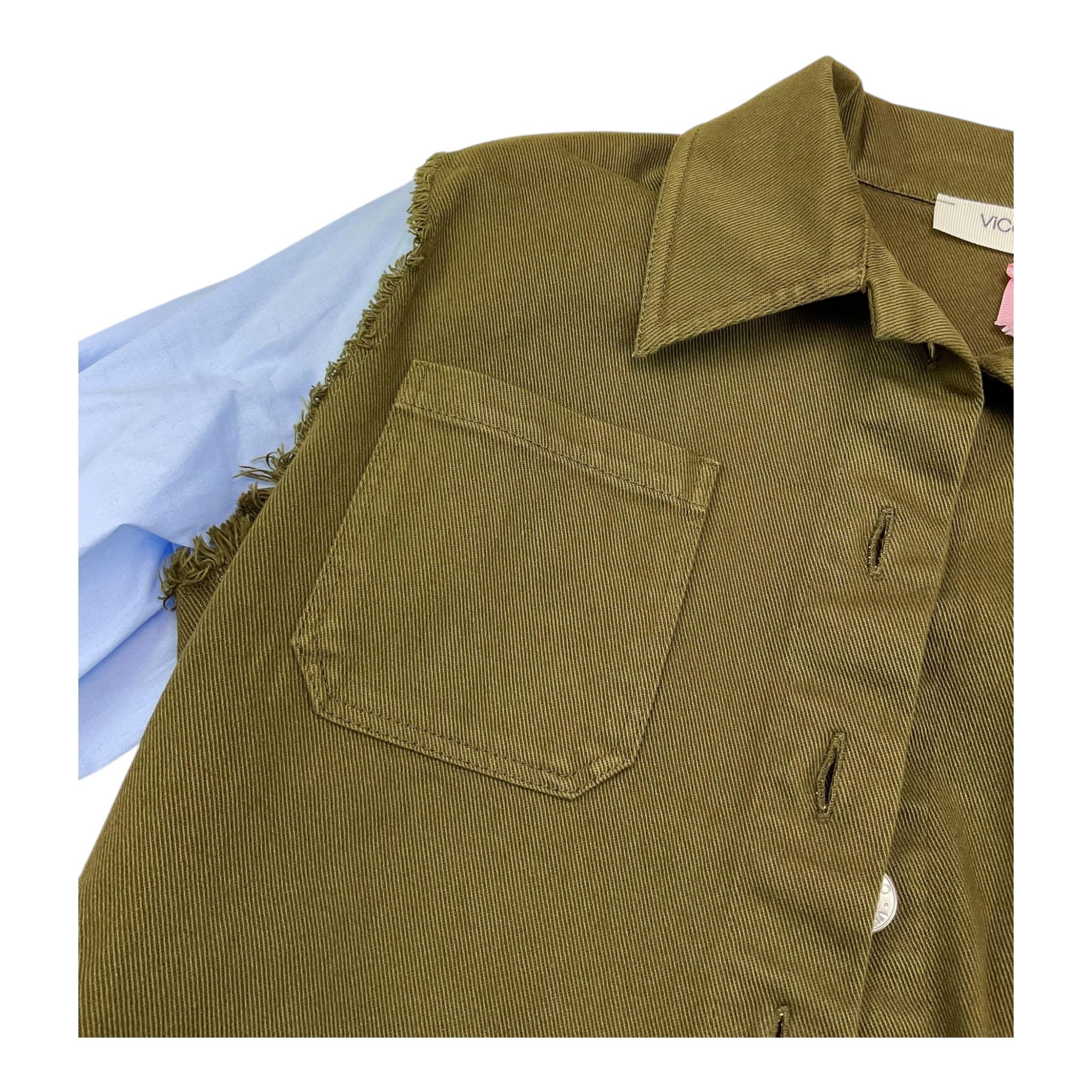VICOLO abito manica lunga con finto gilet Verde/azzurro per Neonata 3141V00049NX VERDE/AZZURRO VICOLO