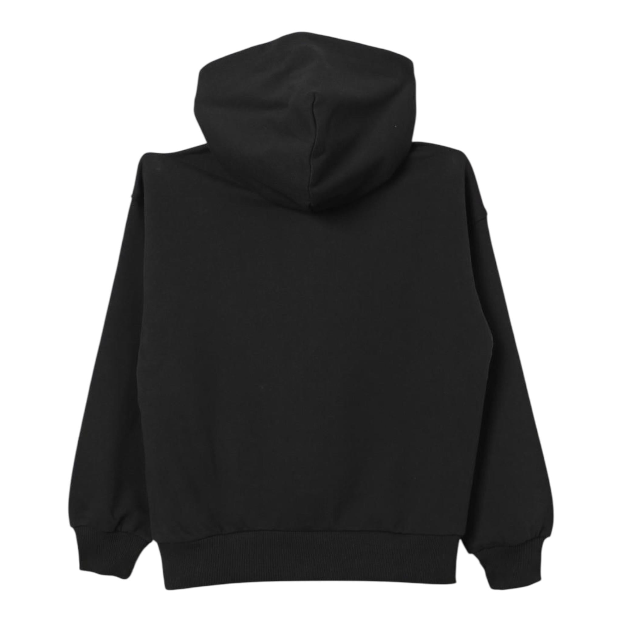 EMPORIO ARMANI felpa con cappuccio tinta unita con stampa Nero per Bambino EB000019 NERO EMPORIO ARMANI
