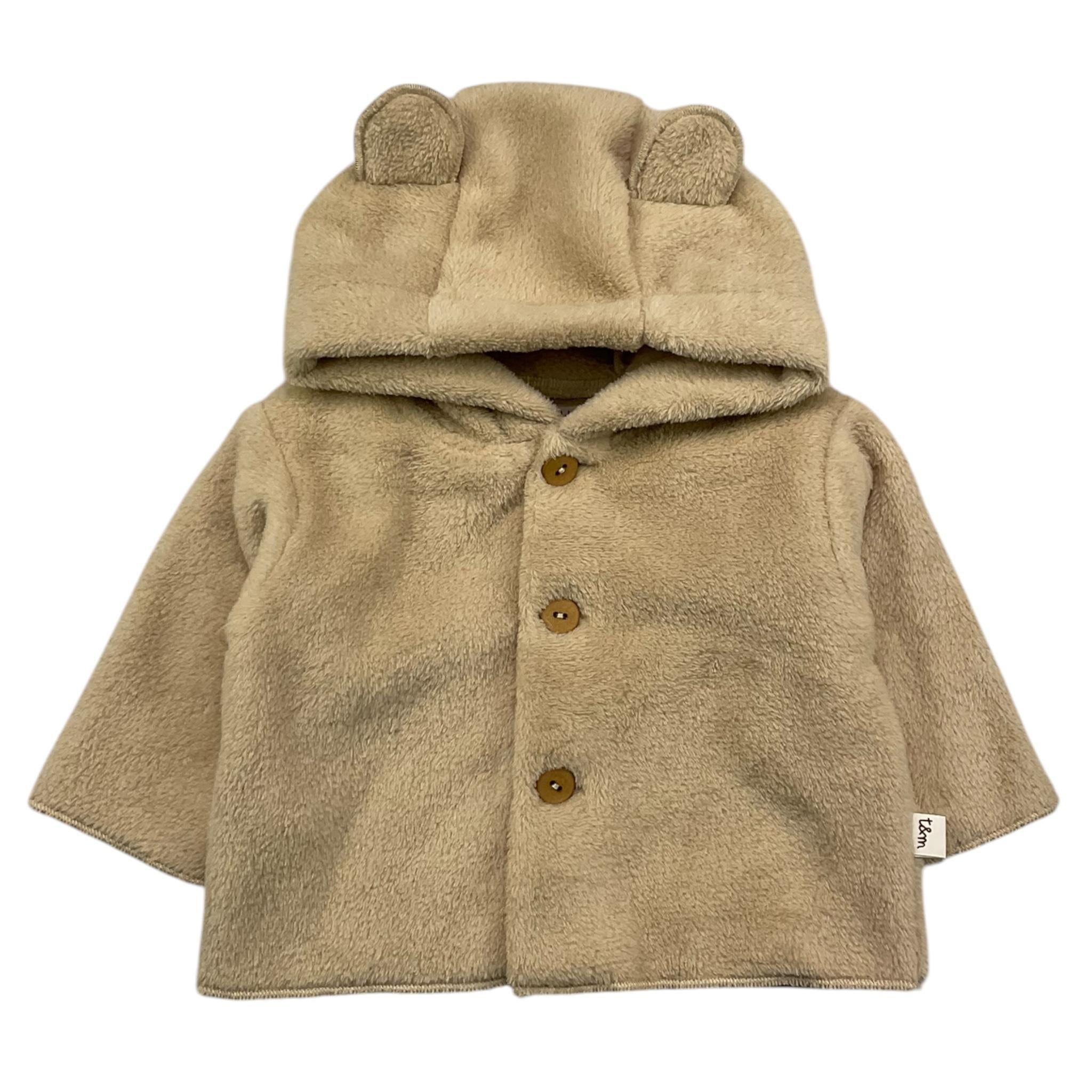 TEDDY E MINOU cardigan tinta unita con cappuccio Beige per Neonato I24CN012PE022 BEIGE TEDDY E MINOU