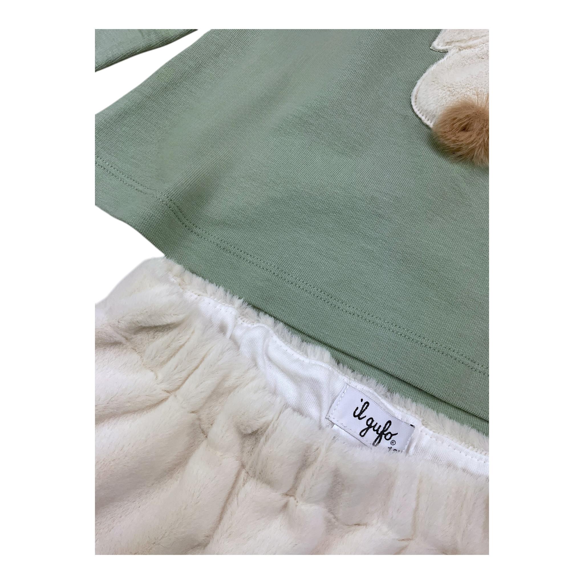 IL GUFO completo 2 pezzi felpa-culotte Verde per Neonato A24DP502M0100 VERDE IL GUFO