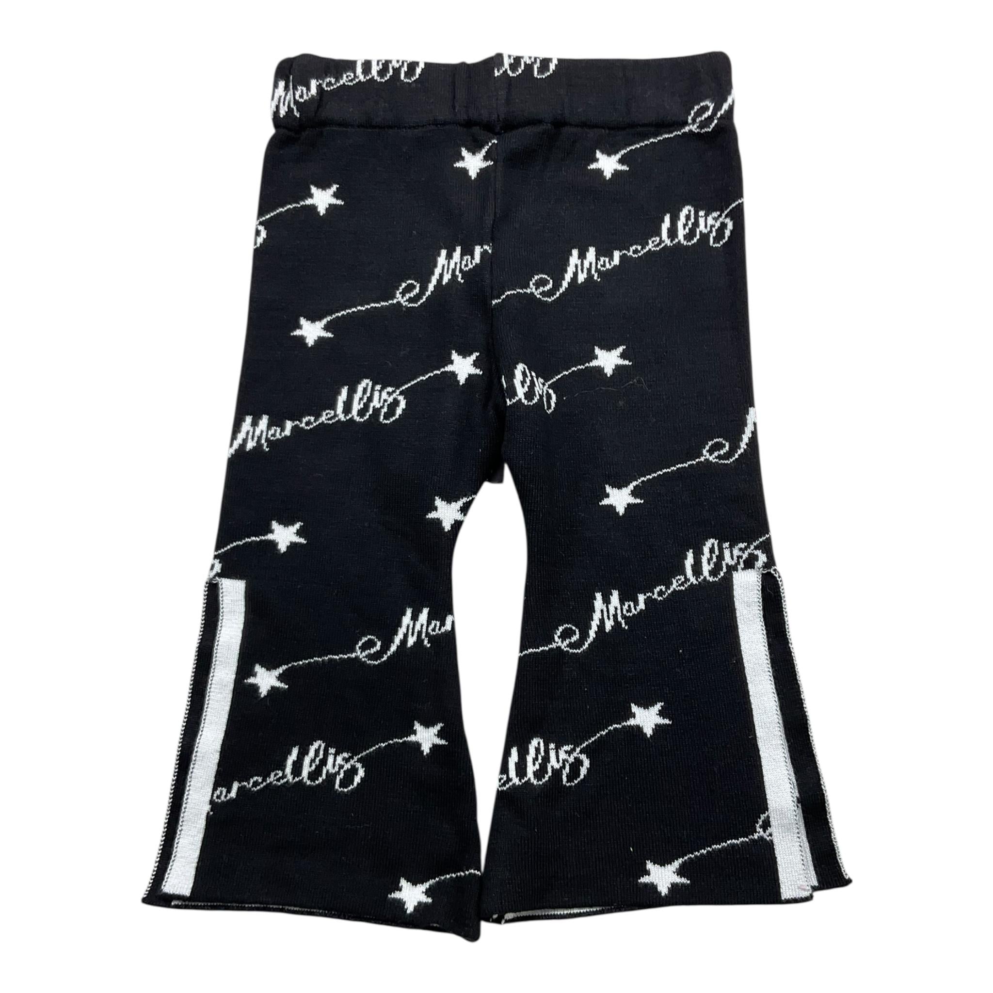 MARC ELLIS pantalone modello a zampa tinta unita logato Nero per Neonata JMNPT00182XX NERO MARC ELLIS