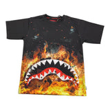 SPRAYGROUND t-shirt tinta unita girocollo con stampa Nero per Bambino SPY966 NERO SPRAYGROUND
