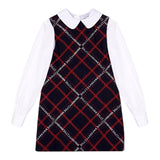 DOLCE & GABBANA abito tinta unita con camicia e fantasia Blu per Neonata L53DLS BLU DOLCE & GABBANA
