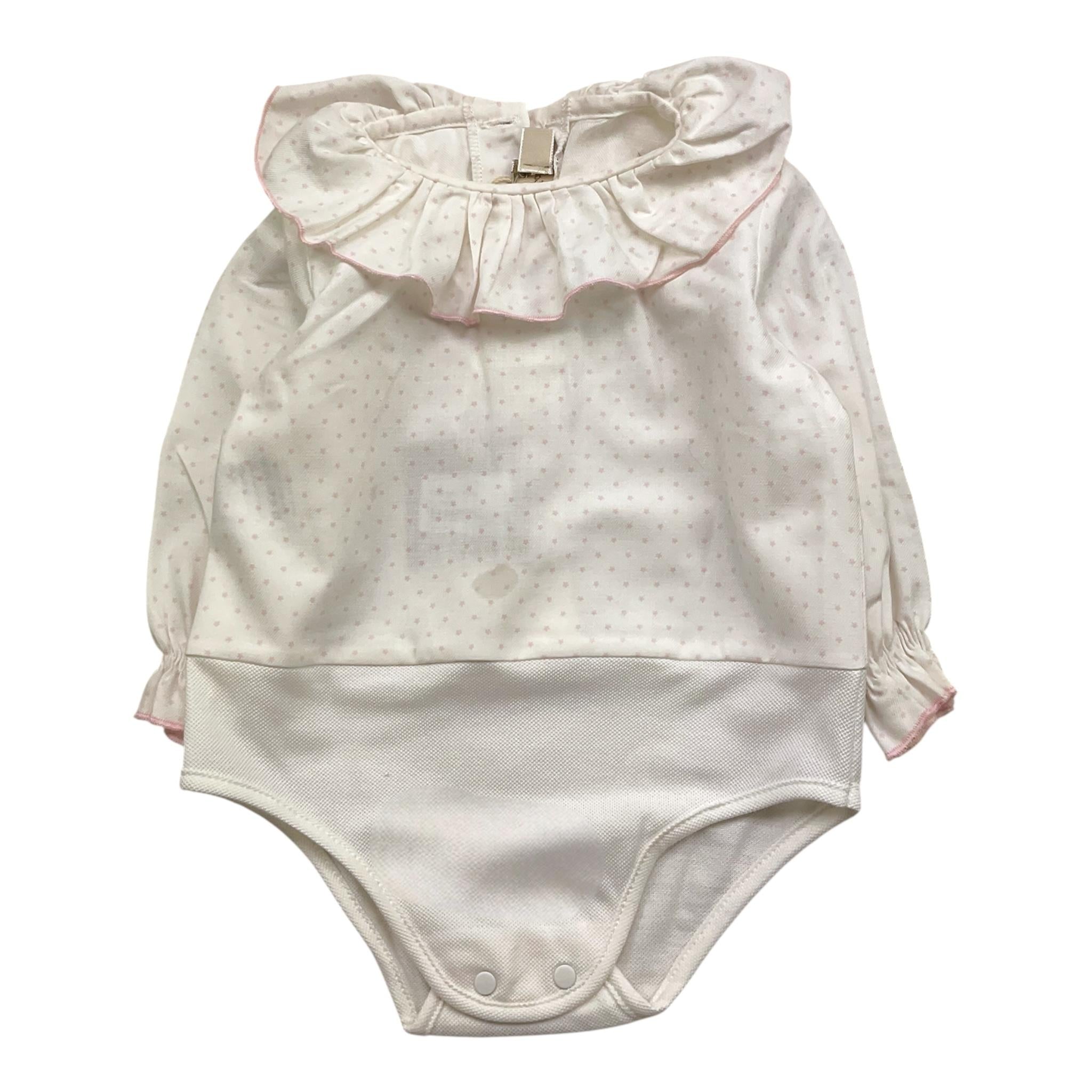 LA STUPENDERIA camicia modello body tinta unita con fantasia stelle Bianco per Neonata TBBD52 BIANCO LA STUPENDERIA