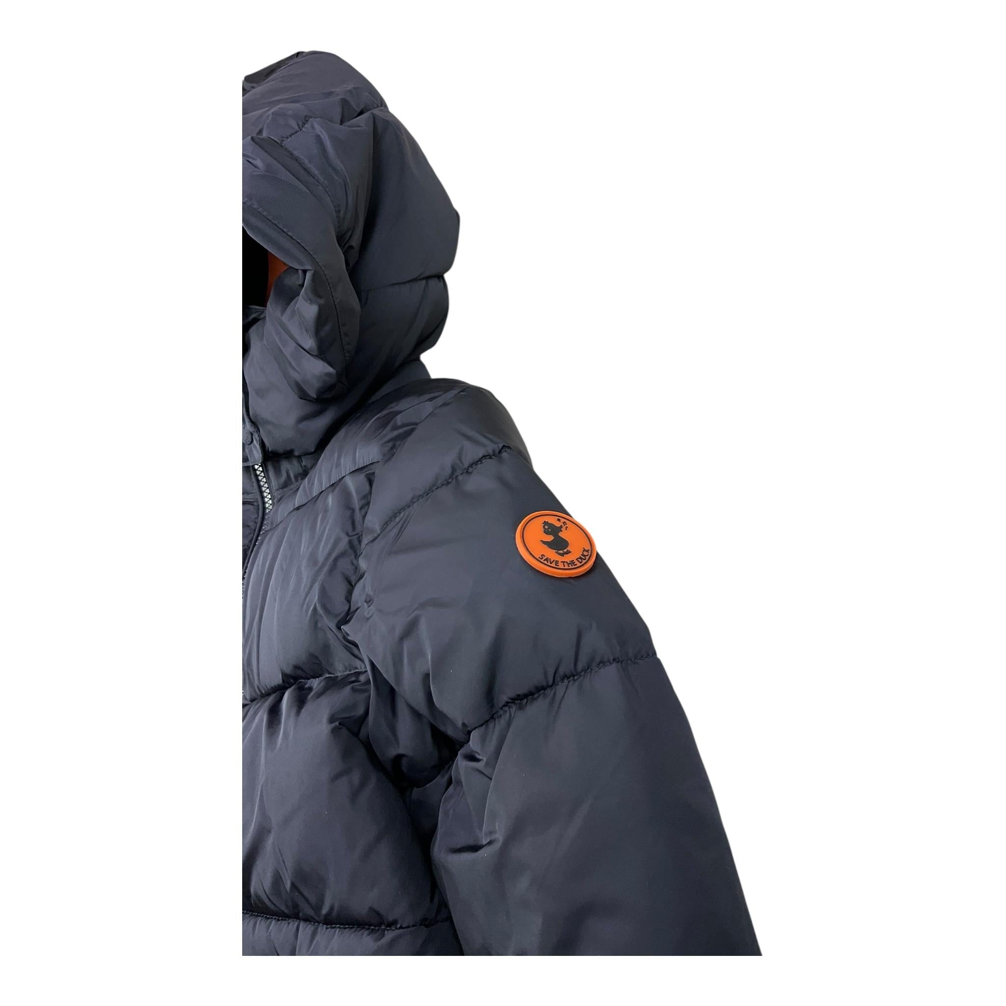 SAVE THE DUCK giubbino tinta unita con cappuccio Blu per Bambino J40270GXX BLU SAVE THE DUCK