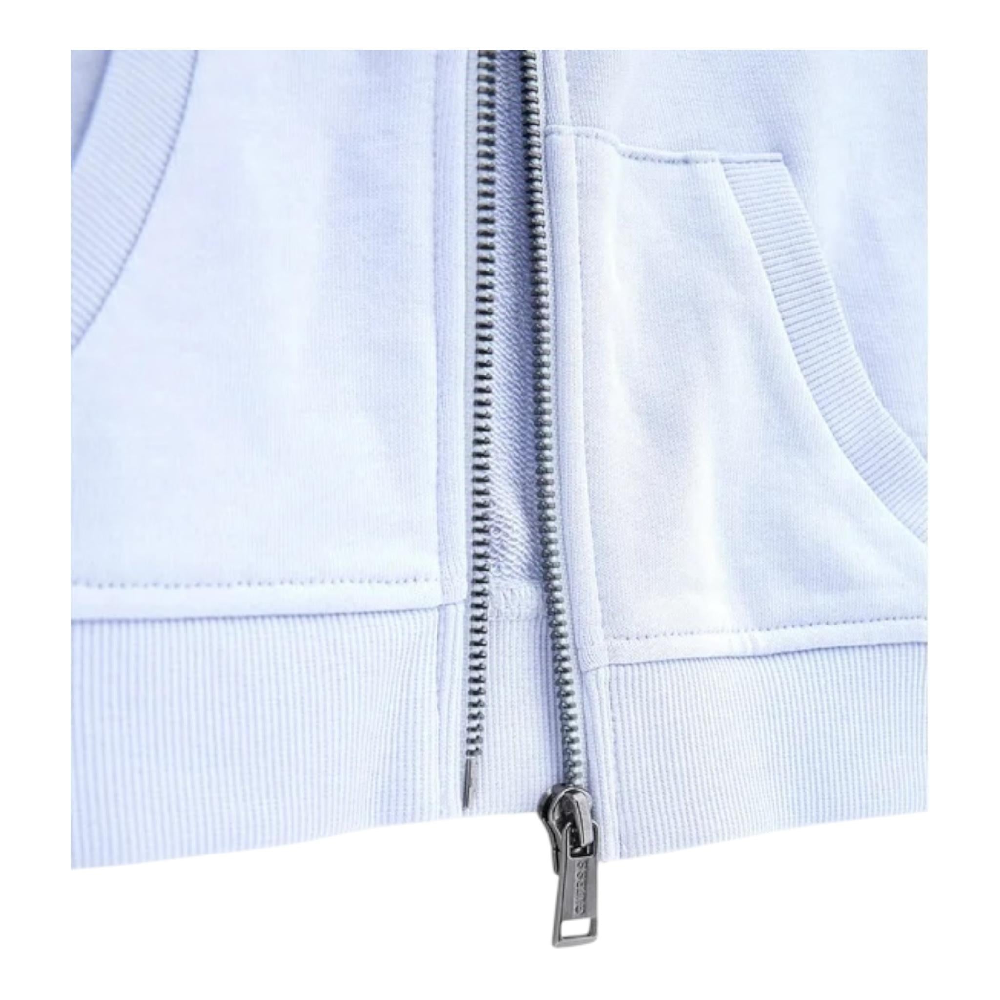 GUESS felpa tinta unita con zip e cappuccio Azzurro per Bambino N3YQ07KAUG0 AZZURRO GUESS