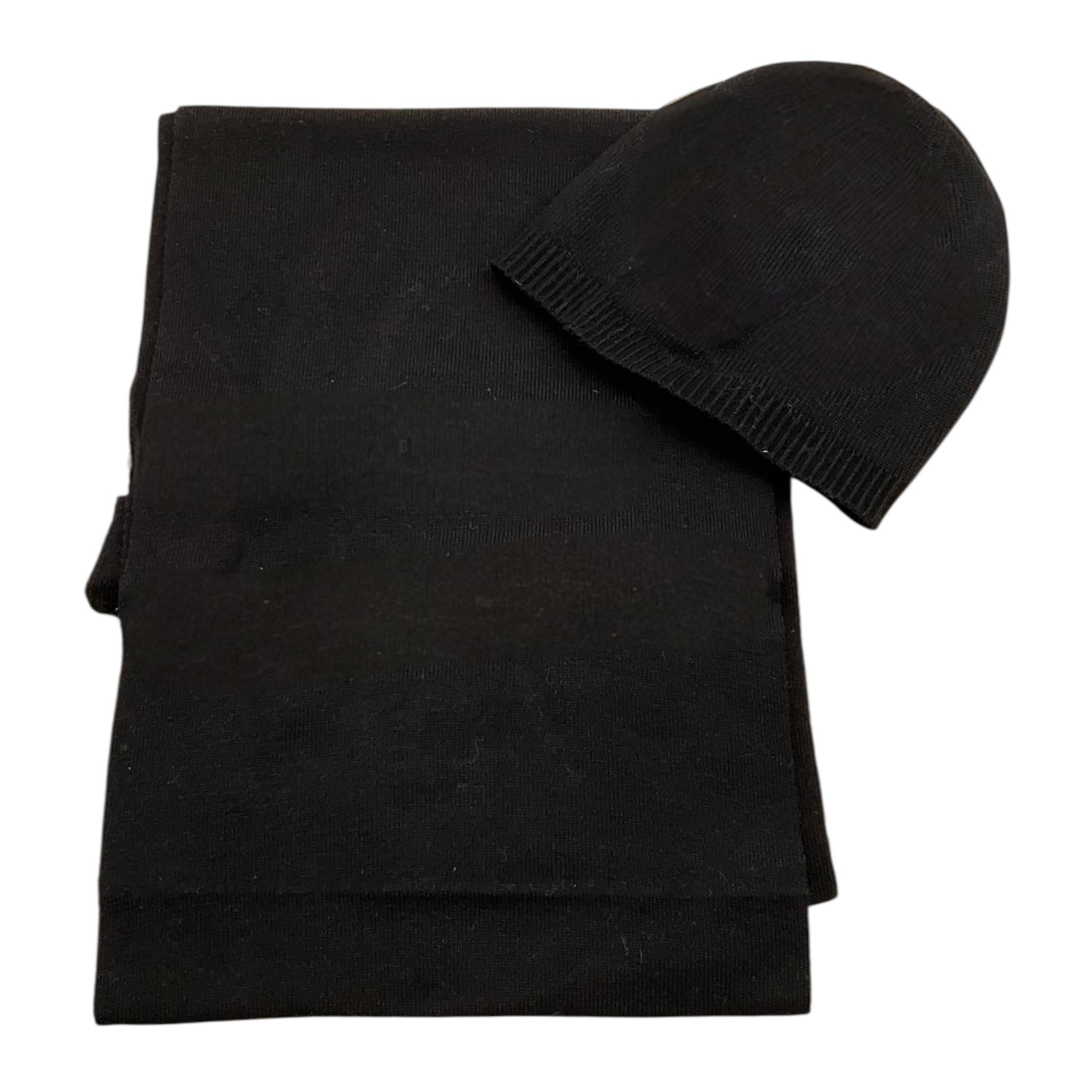 AFTER LABEL set sciarpa-cappello tinta unita Nero per Bambino 34UXSET00010 NERO AFTER LABEL