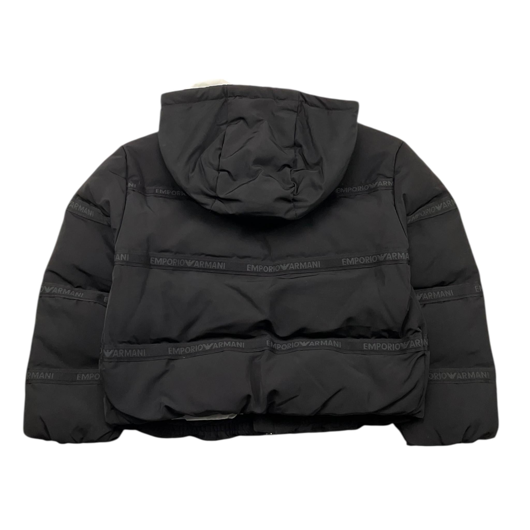EMPORIO ARMANI giubbino tinta unita con zip e cappuccio Nero per Bambino 6R4B90 NERO EMPORIO ARMANI