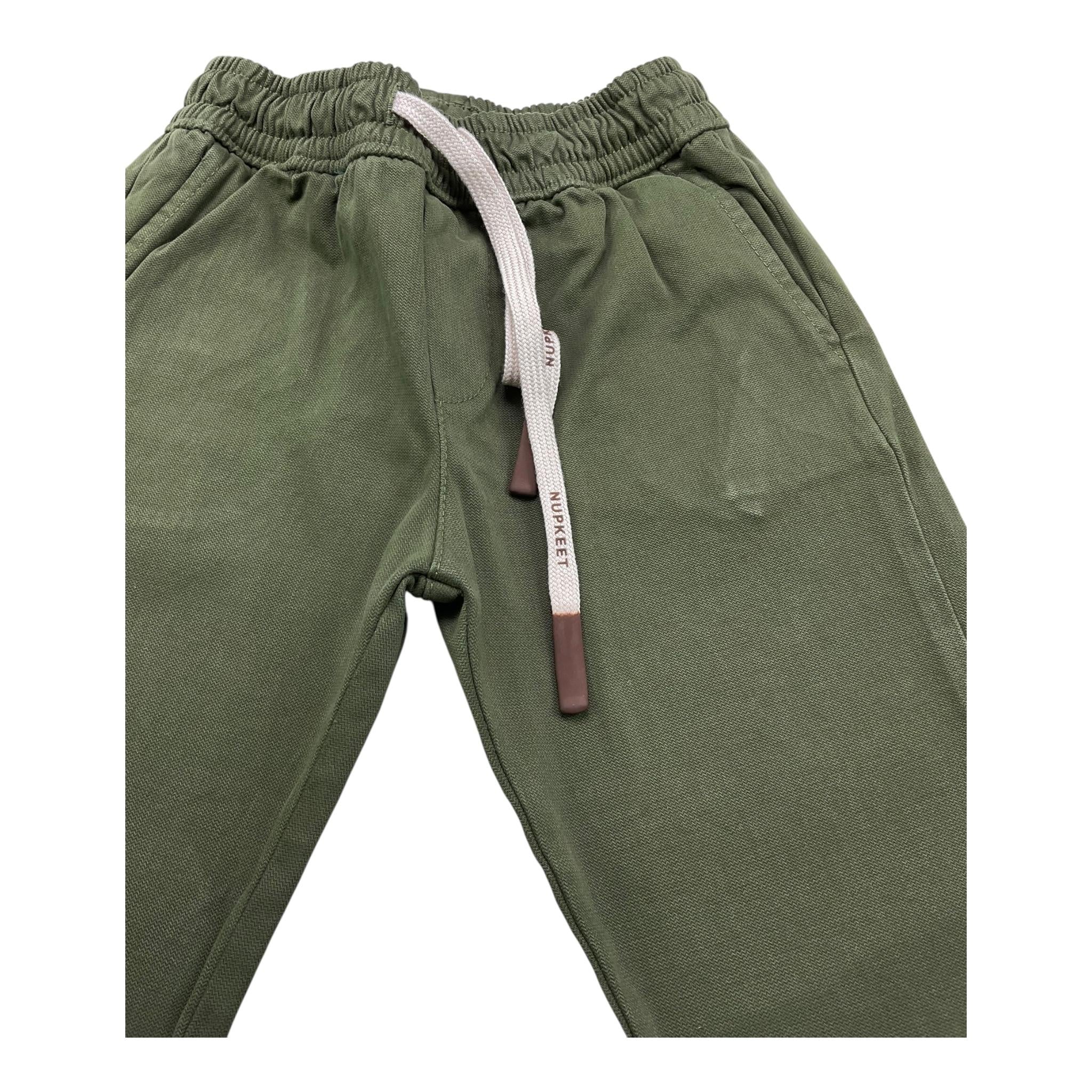 NUPKEET pantalone tinta unita cn elastico in vita Verde per Bambino 24NK295 VERDE NUPKEET
